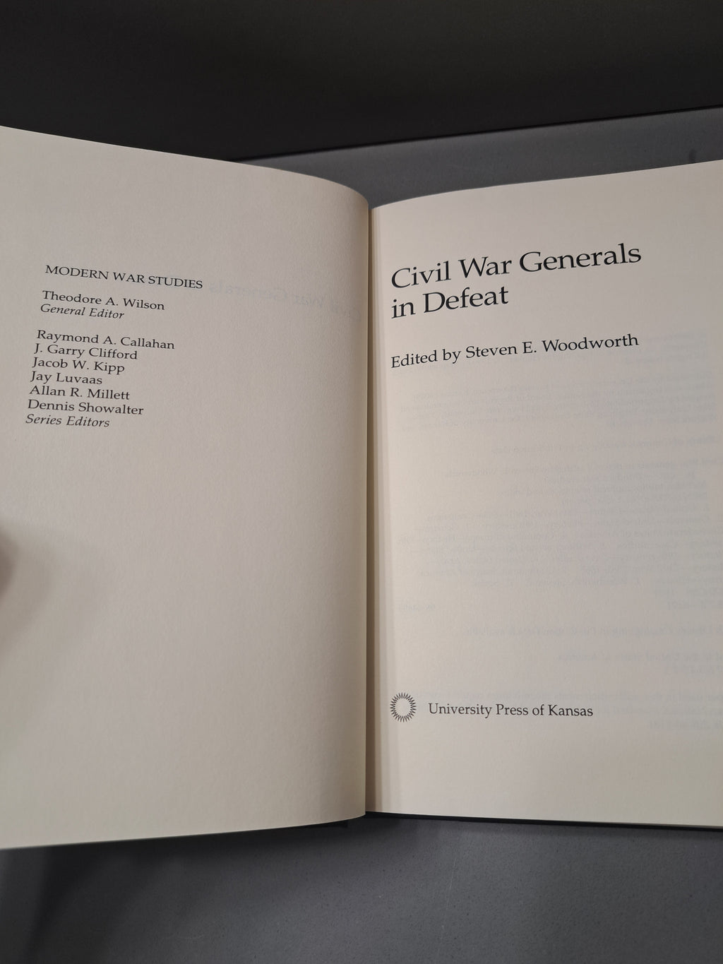 Civil War Generals in Defeat edited by Steven E Woodworth