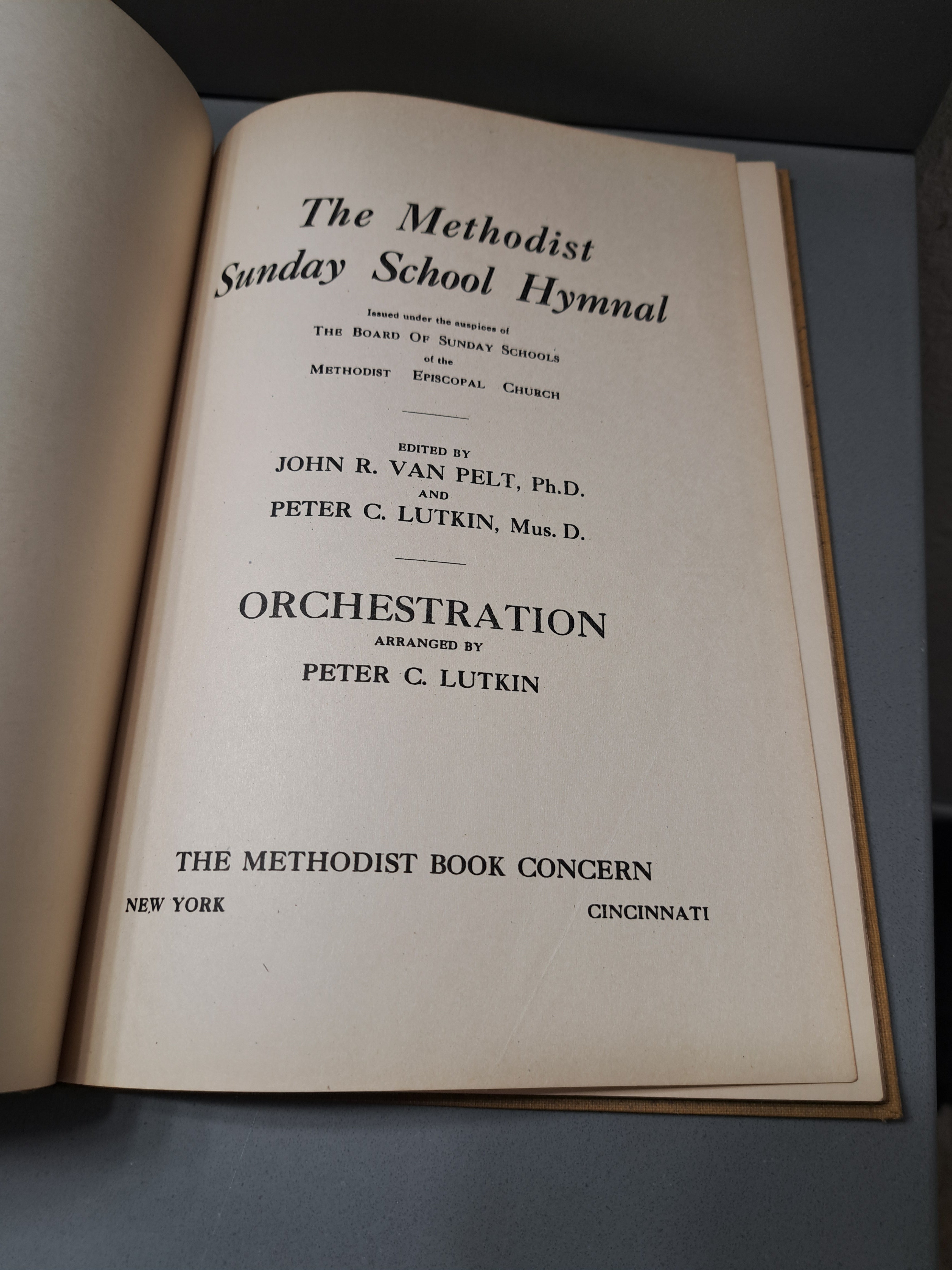 Vintage 1912 edition of The Methodist Sunday School Hymnal