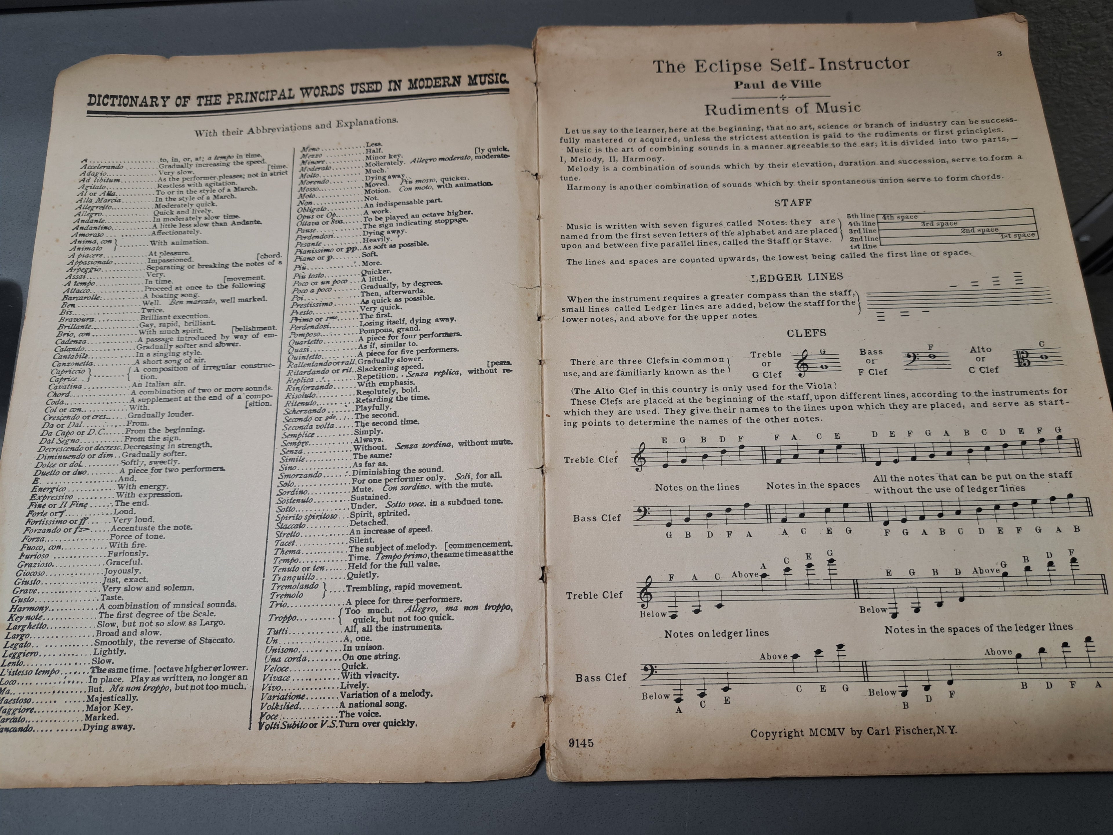 Vintage The Eclipse: Self Instructor for Slide Trombone by Paul de Ville