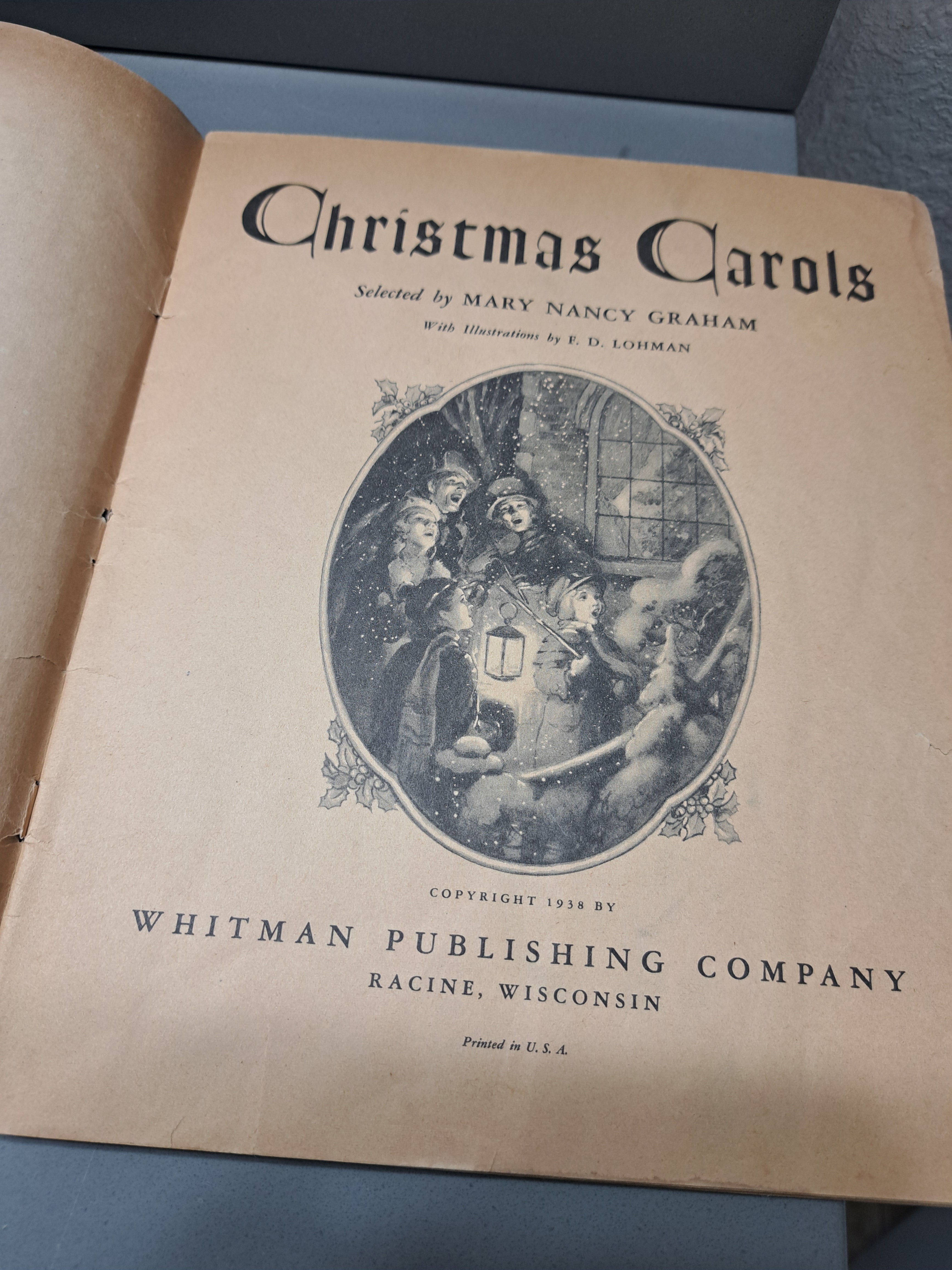 Vintage 1938 Christmas Carols selected by Mary Nancy Graham