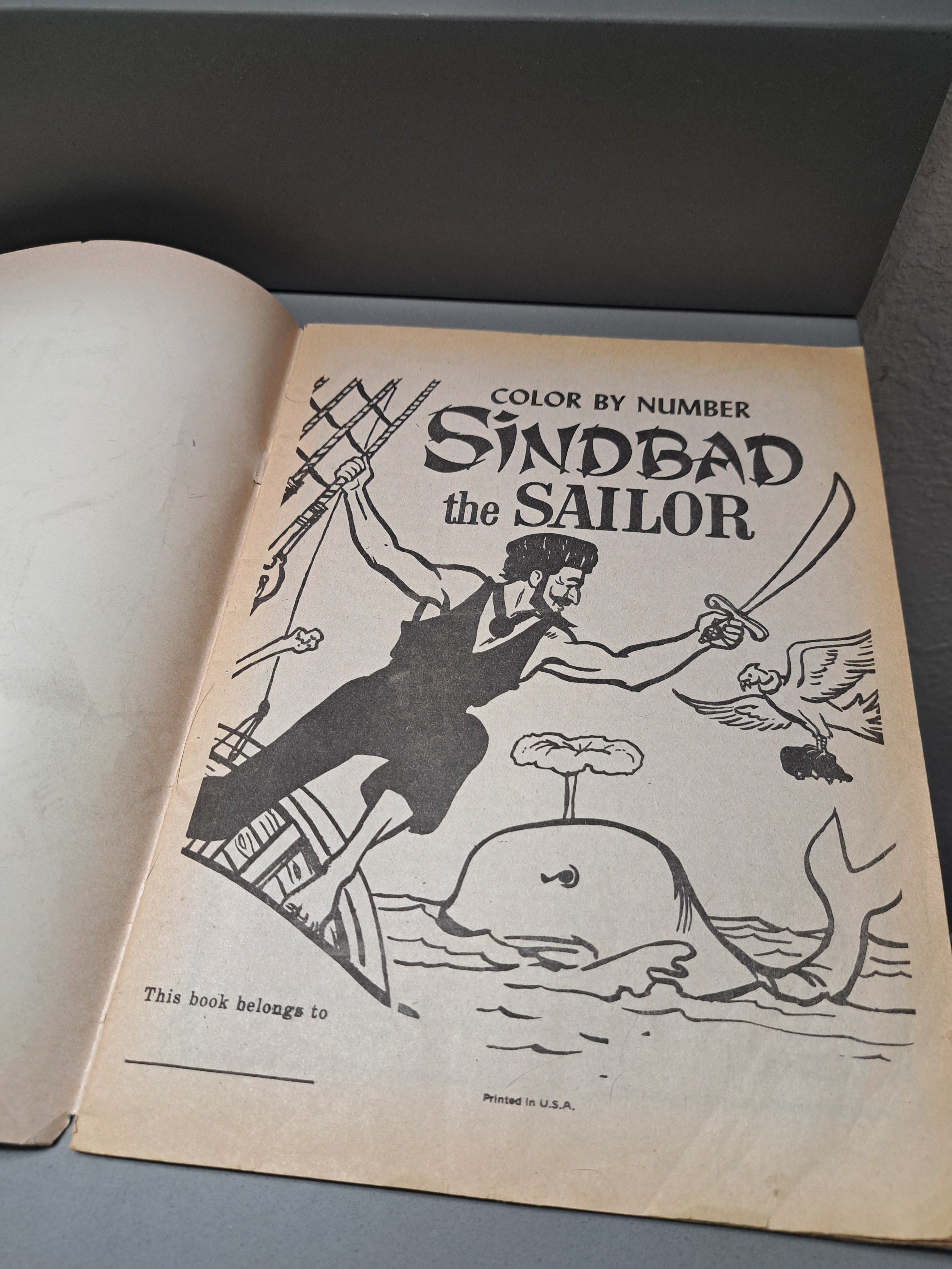 Vintage Color by Number: With a Complete Story of Sinbad the Sailor
