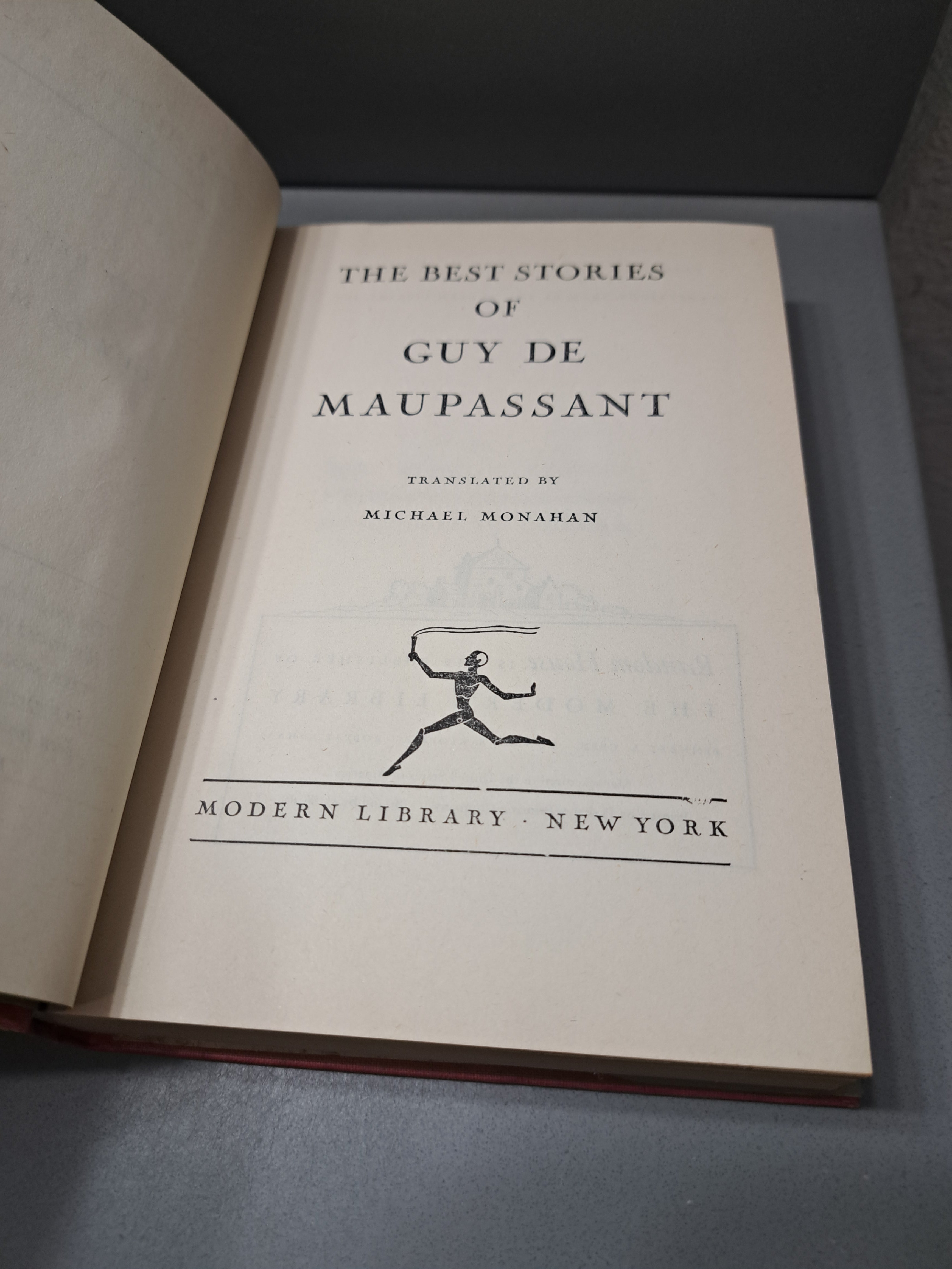 Vintage 1925 The Best Stories of de Maupassant edited and translated by Michael Monahan