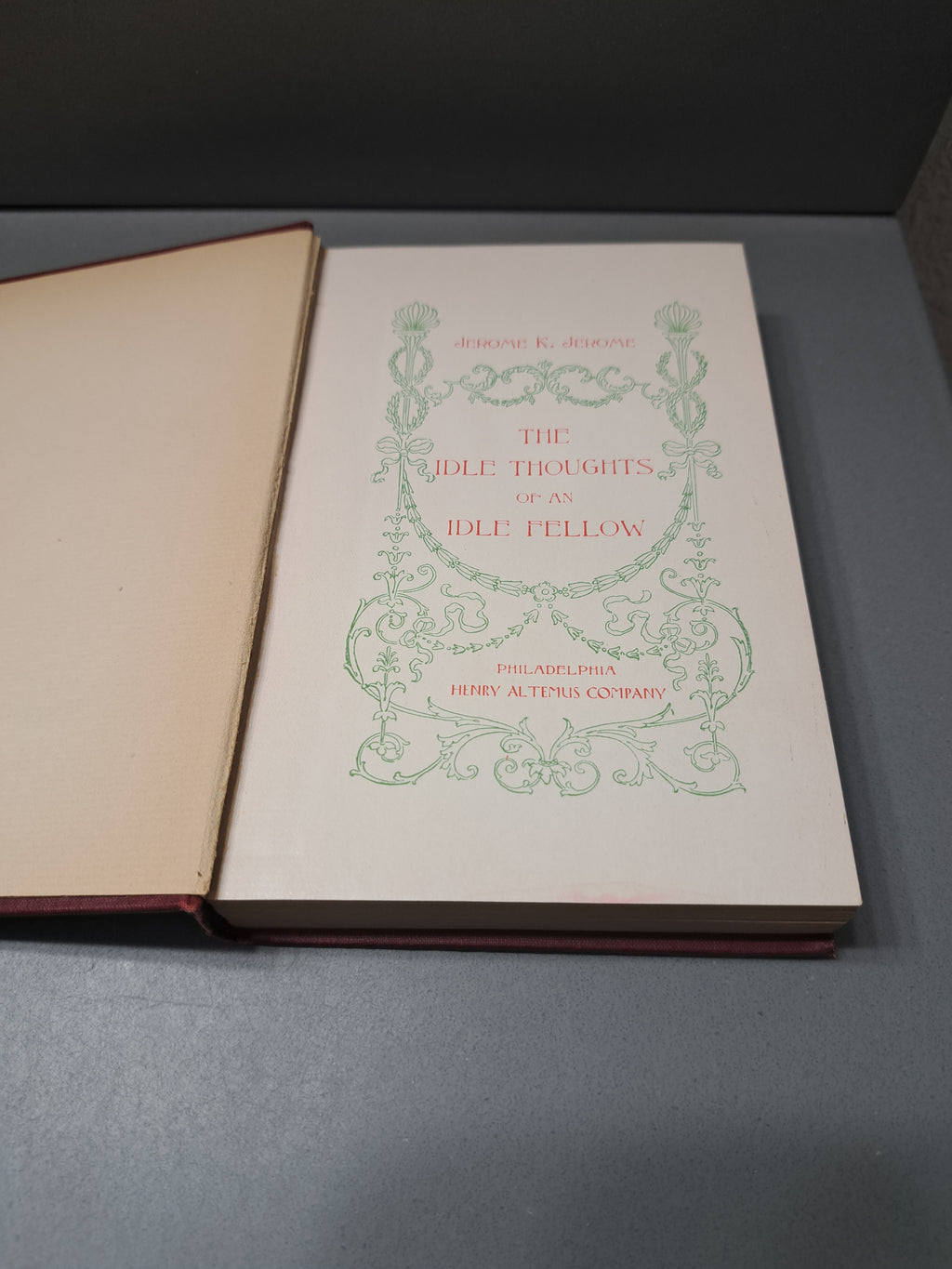 Vintage The Idle Thoughts of an Idle Fellow by Jerome K Jerome