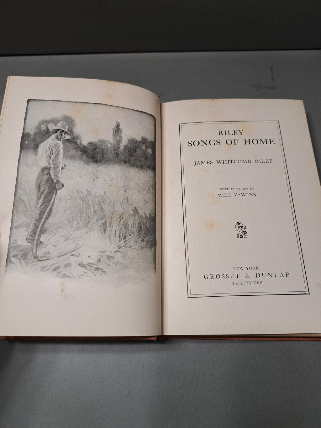 Vintage 1910 first edition of Riley Songs of Home by James Whitcomb Riley