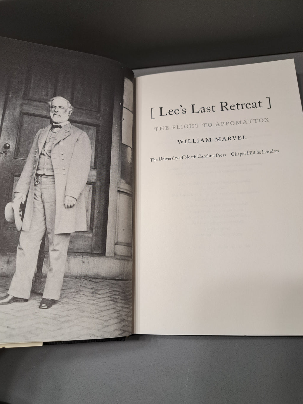 First edition of Lee's Last Retreat: The Flight to Appomattox by William Marvel