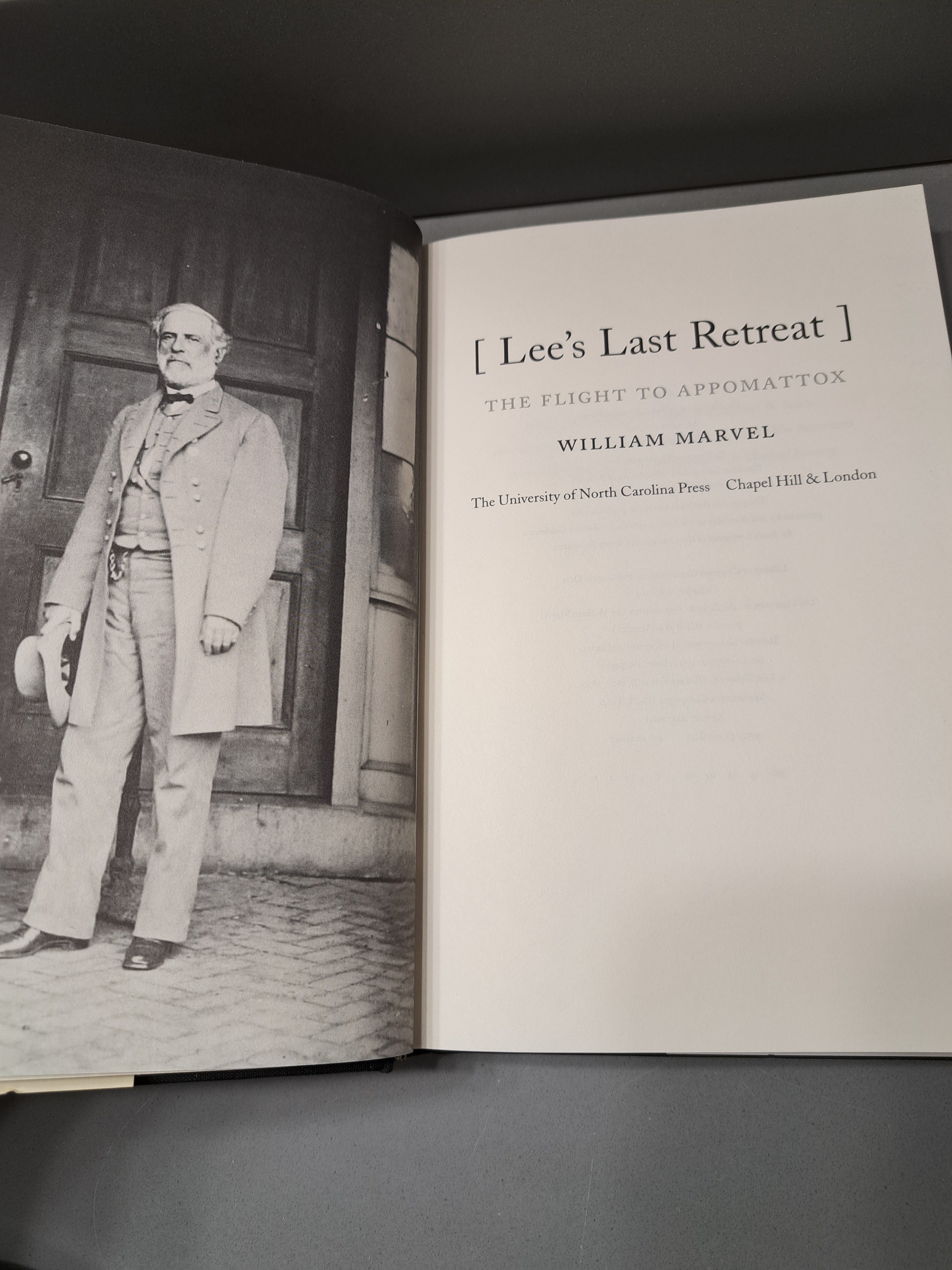 First edition of Lee's Last Retreat: The Flight to Appomattox by William Marvel