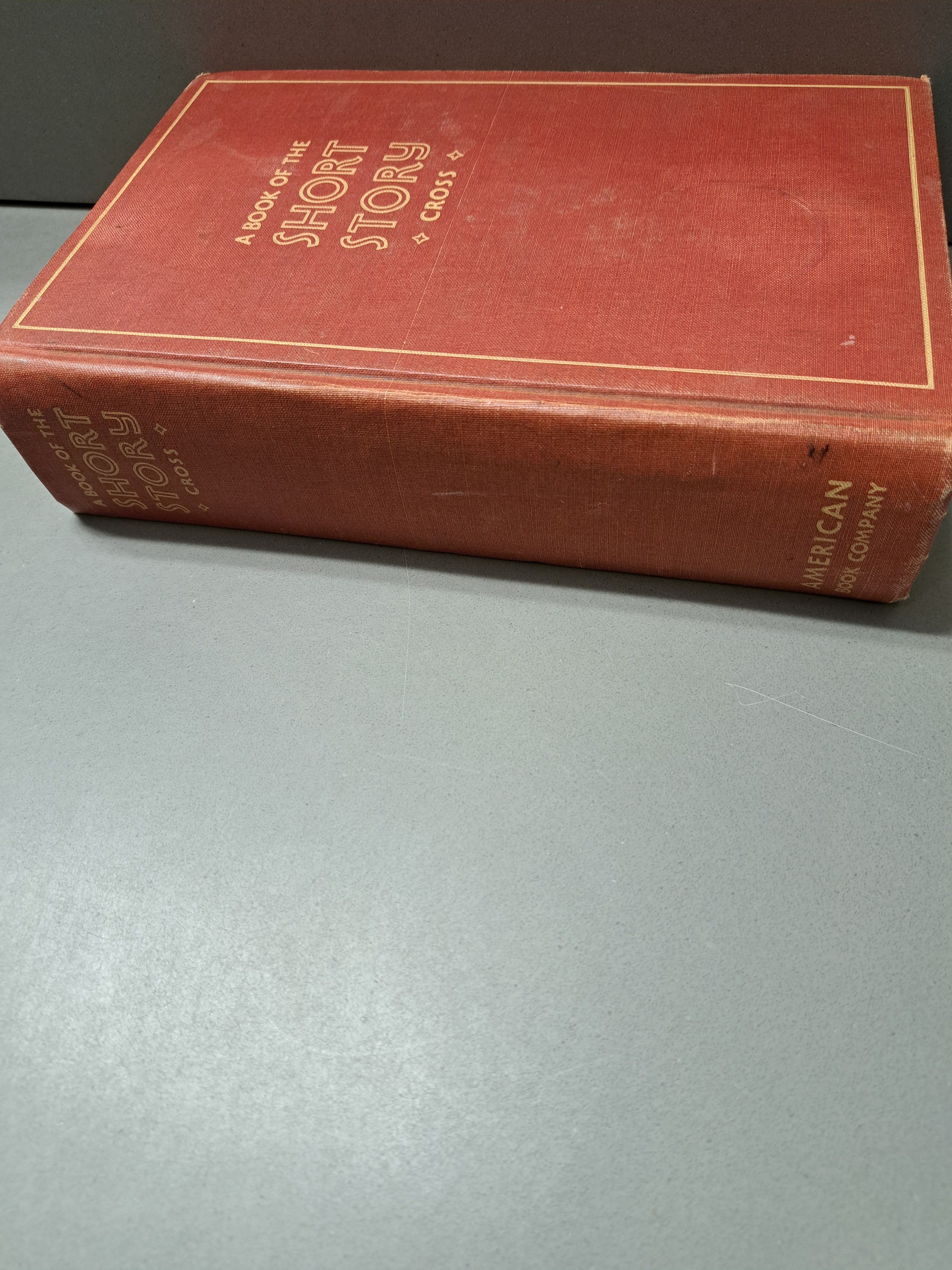 Vintage 1934 first edition A Book of the Short Story by E A Cross PhD