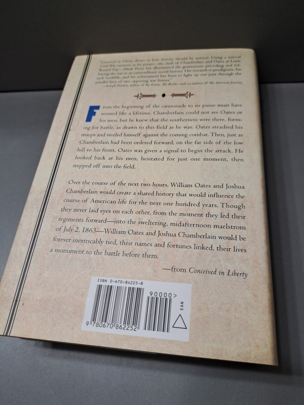 1997 first edition of Conceived in Liberty by Mark Perry