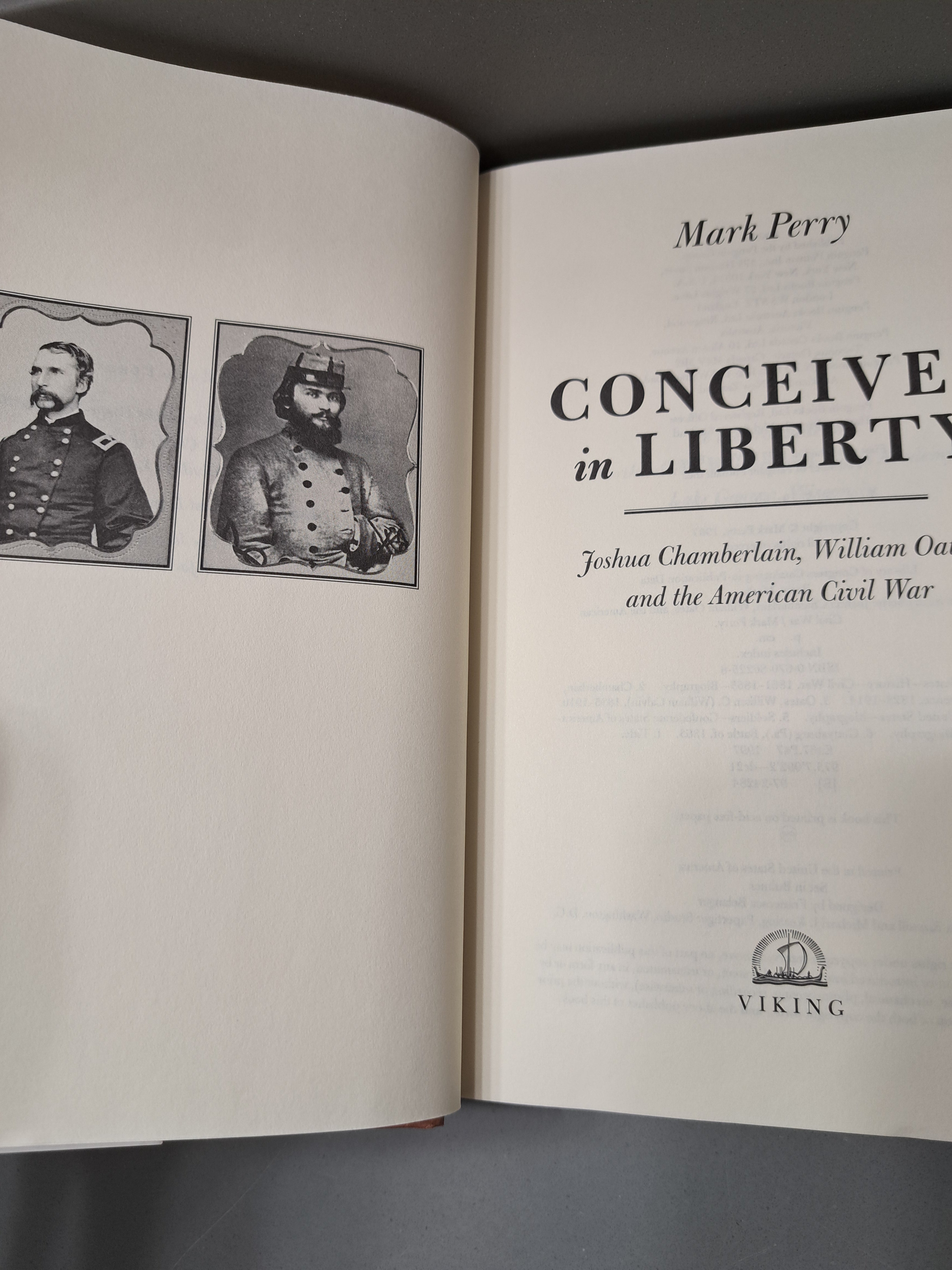 1997 first edition of Conceived in Liberty by Mark Perry