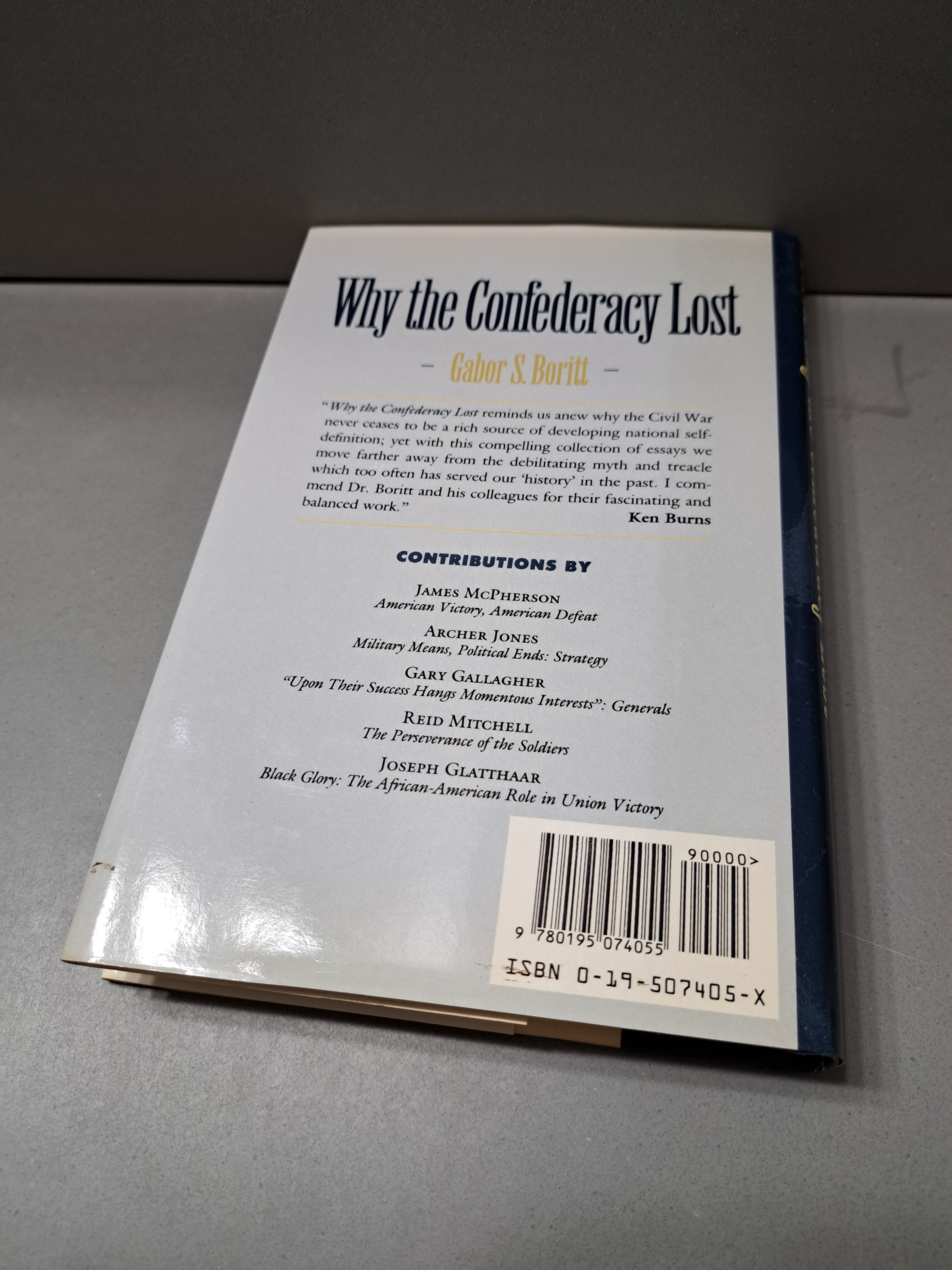 Vintage 1992 Why the Confederacy Lost edited by Gabor S Boritt