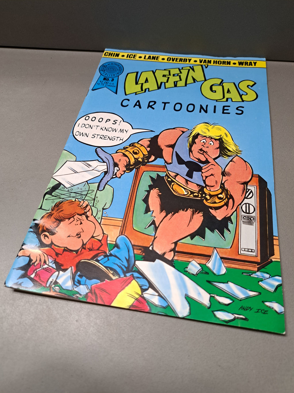 Vintage 1986 comic Laffin' Gas #3 Cartoonies