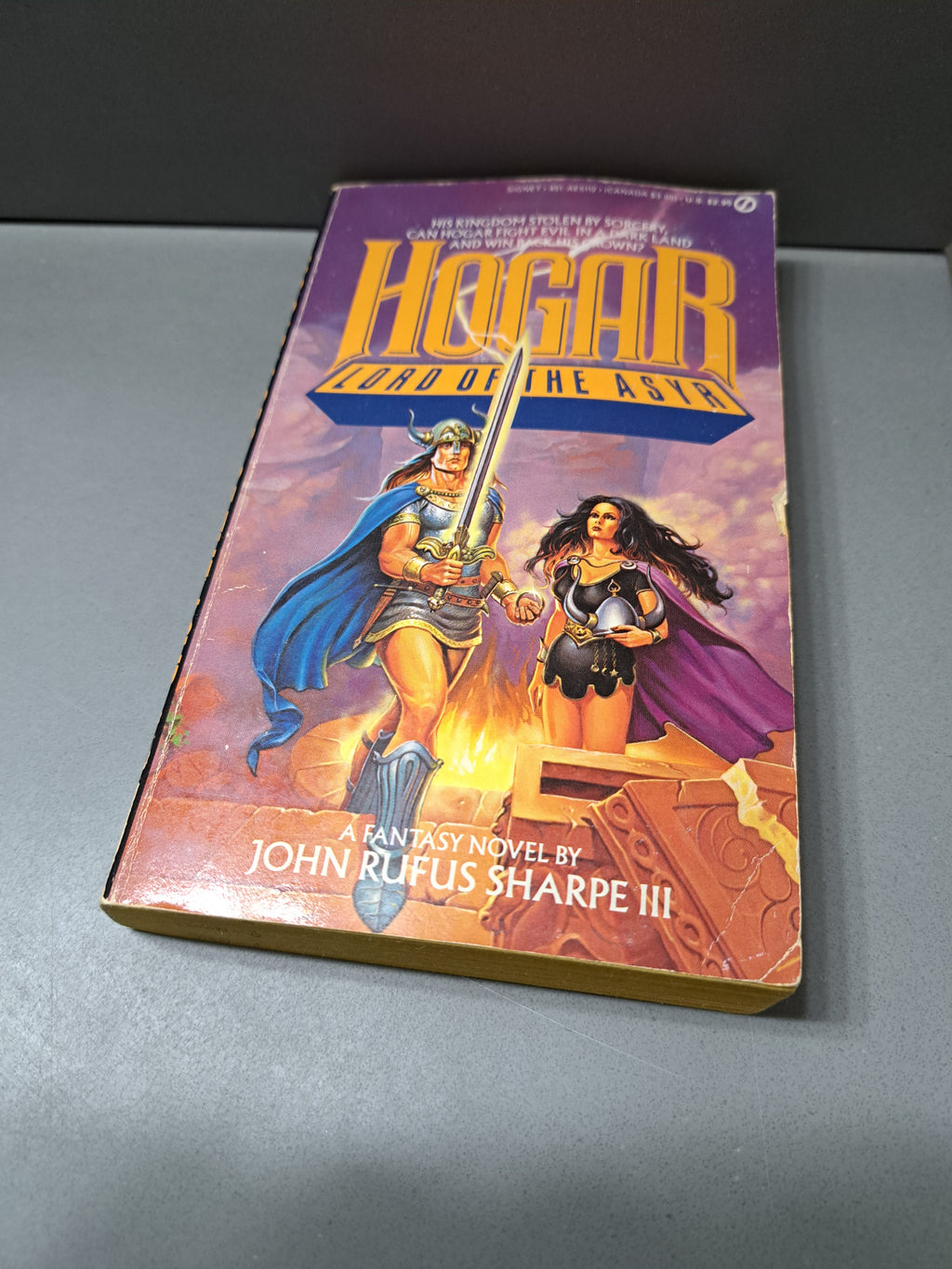 Vintage 1987 first edition of Hogar, Lord of the Asyr by John Rufus Sharpe III