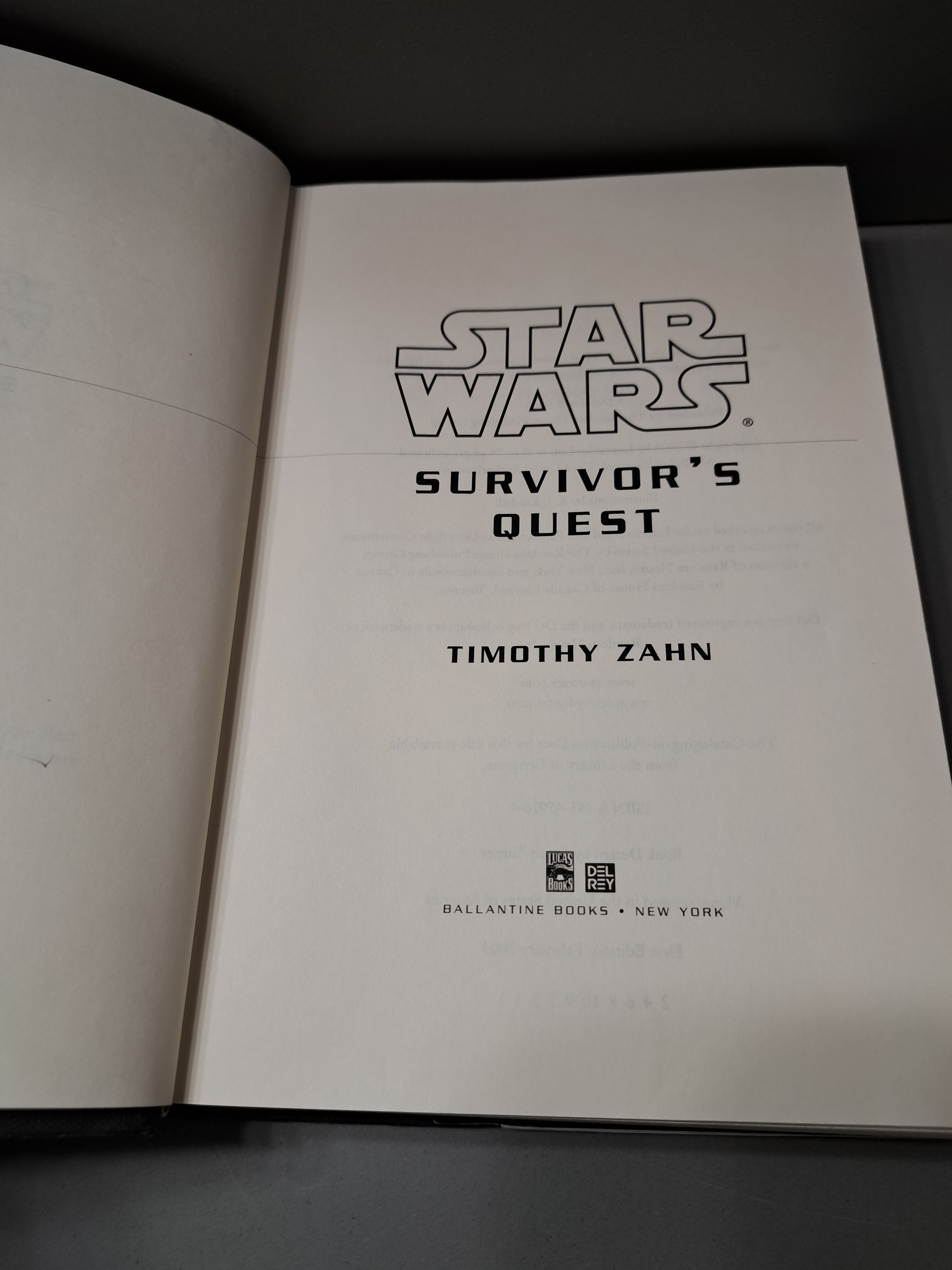 First edition of Star Wars: Survivor's Quest by Timothy Zahn