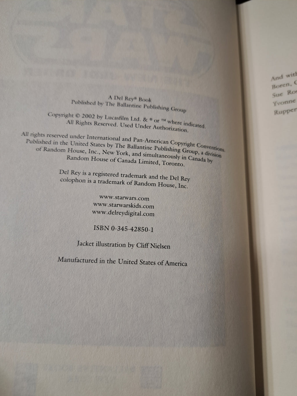 First edition of Star Wars: The New Jedi Order, Destiny's Way by Walter Williams