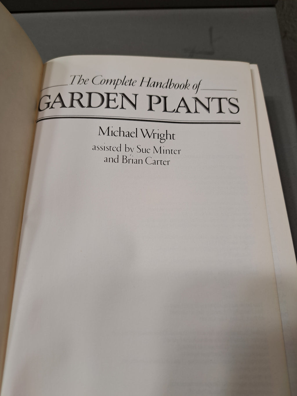 Vintage 1984 first edition of The Complete Handbook of Garden Plants by Michael Wright