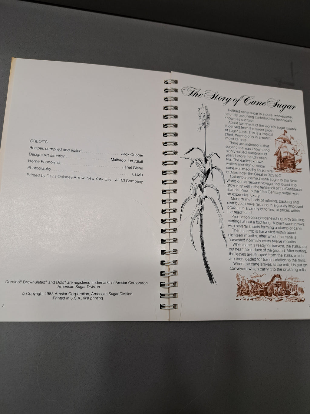 Vintage 1983 Sweet Talk, Recipes from the Domino Sugar Chef