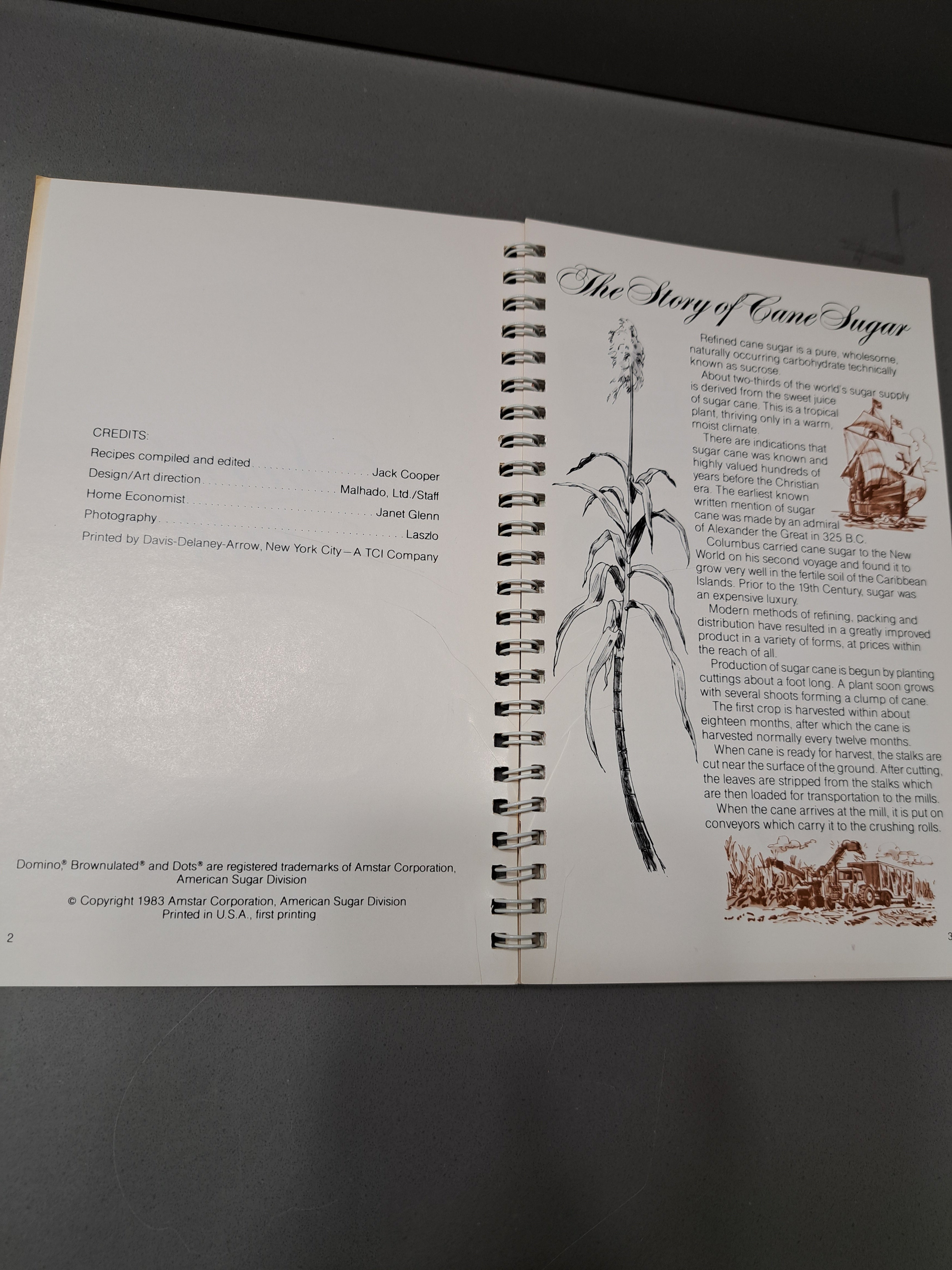 Vintage 1983 Sweet Talk, Recipes from the Domino Sugar Chef