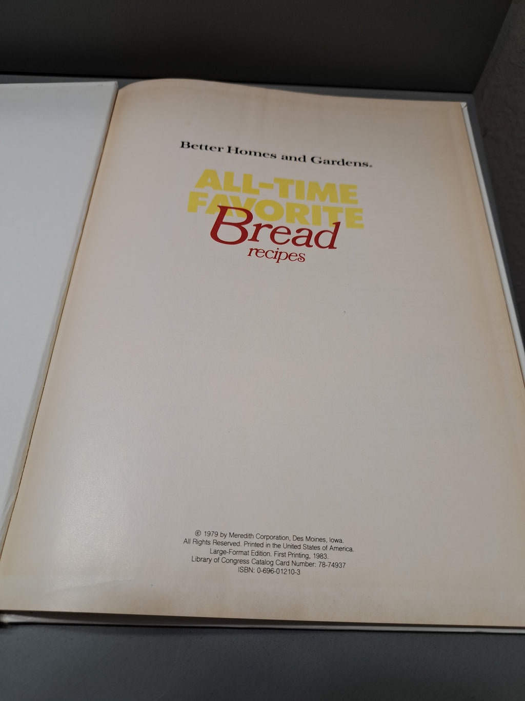 Vintage 1979 Better Homes and Gardens All-Time Favorite Bread Recipes