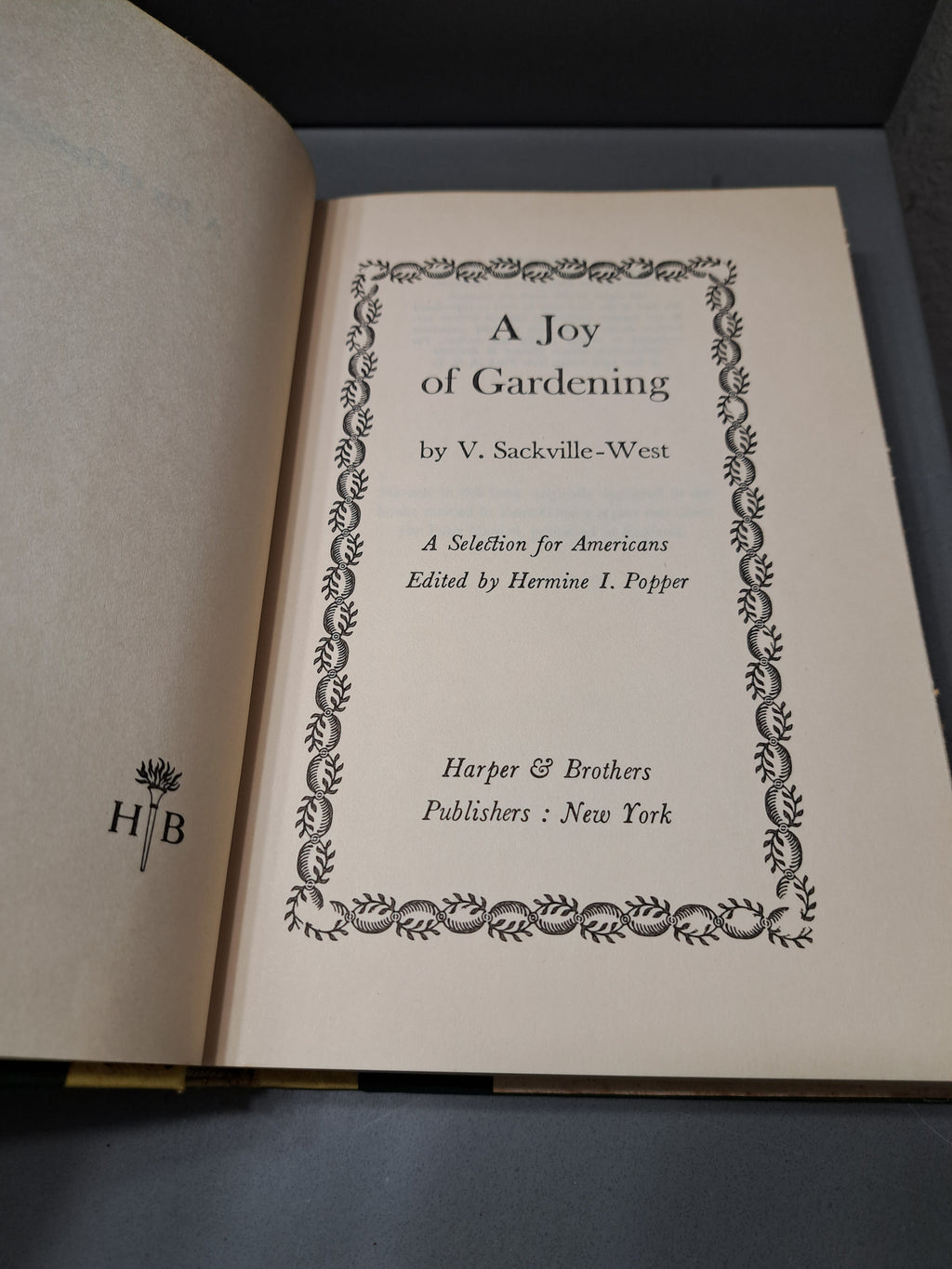 Vintage 1958 first edition of A Joy of Gardening by V Sackville-West