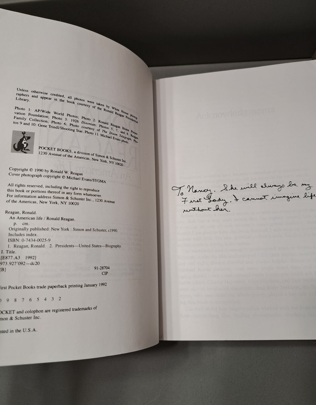 Vintage 1990 An American Life: The Autobiography by Ronald Reagan