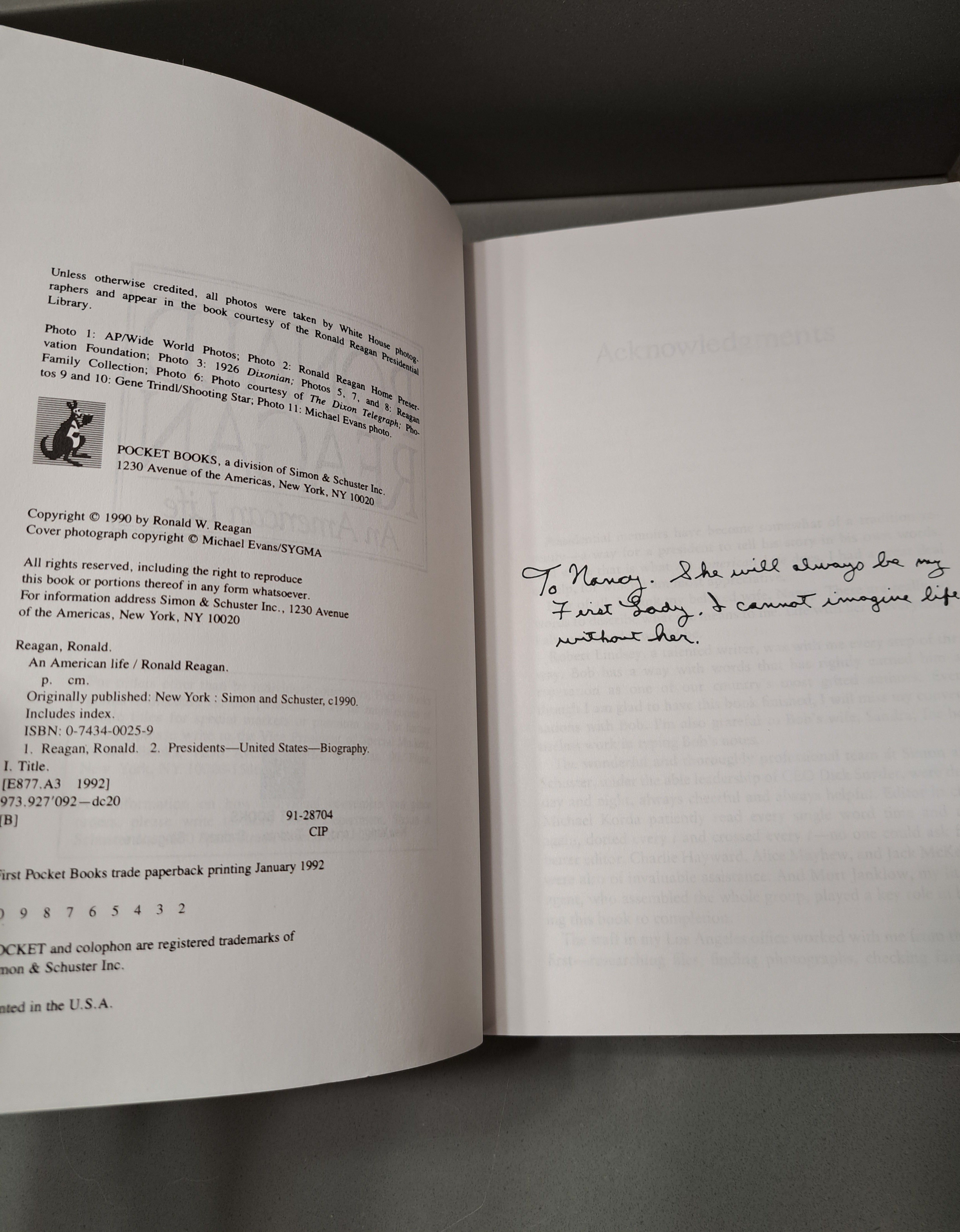 Vintage 1990 An American Life: The Autobiography by Ronald Reagan