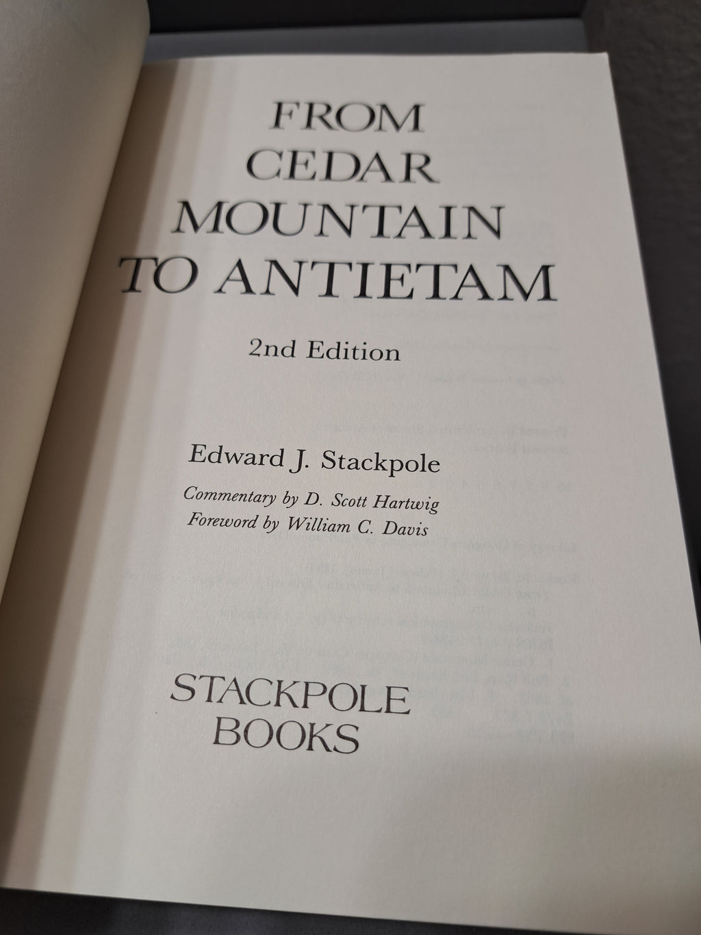 Vintage 1993 From Cedar Mountain to Antietam 2nd edition by Edward J Stackpole