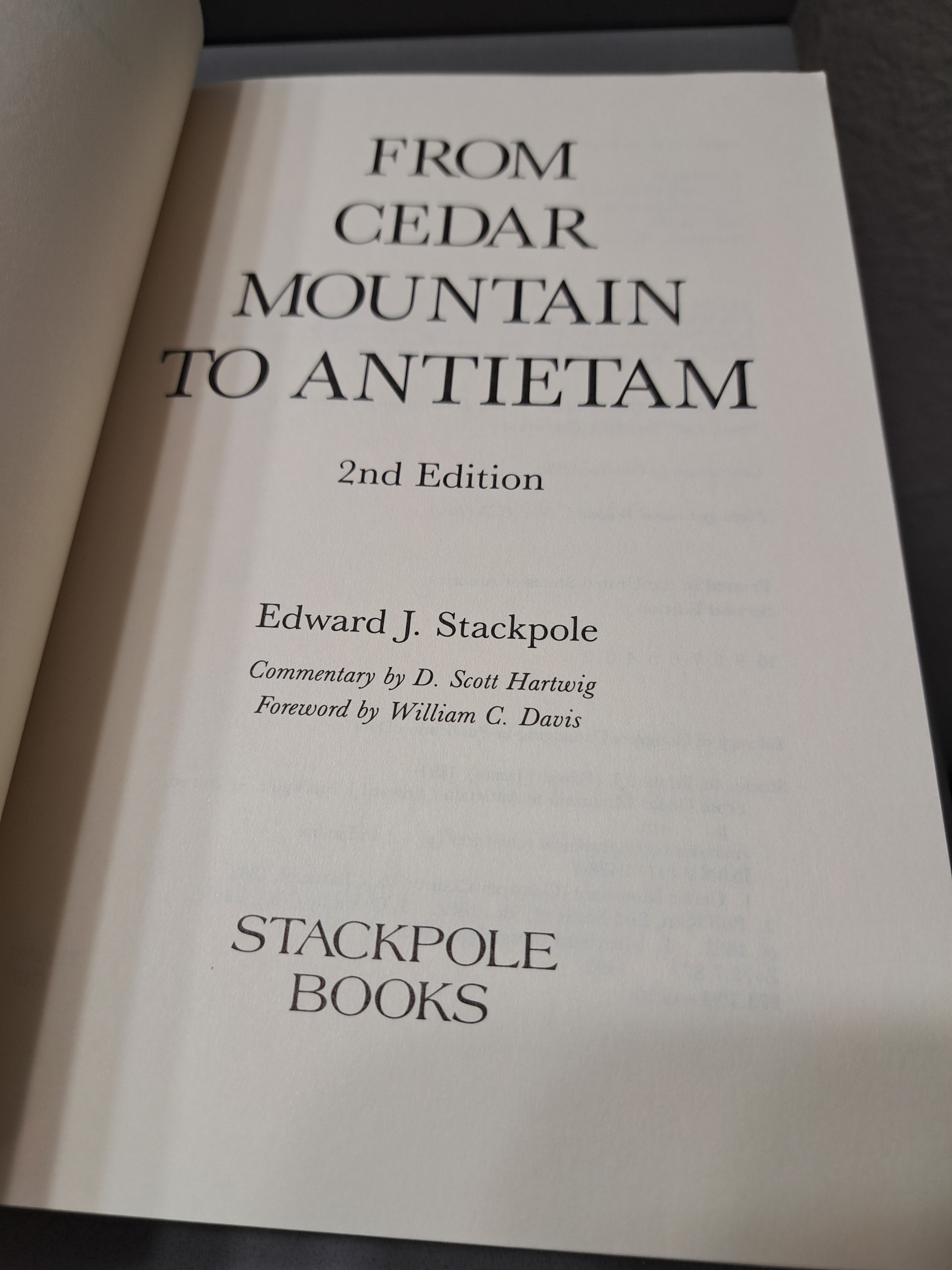 Vintage 1993 From Cedar Mountain to Antietam 2nd edition by Edward J Stackpole