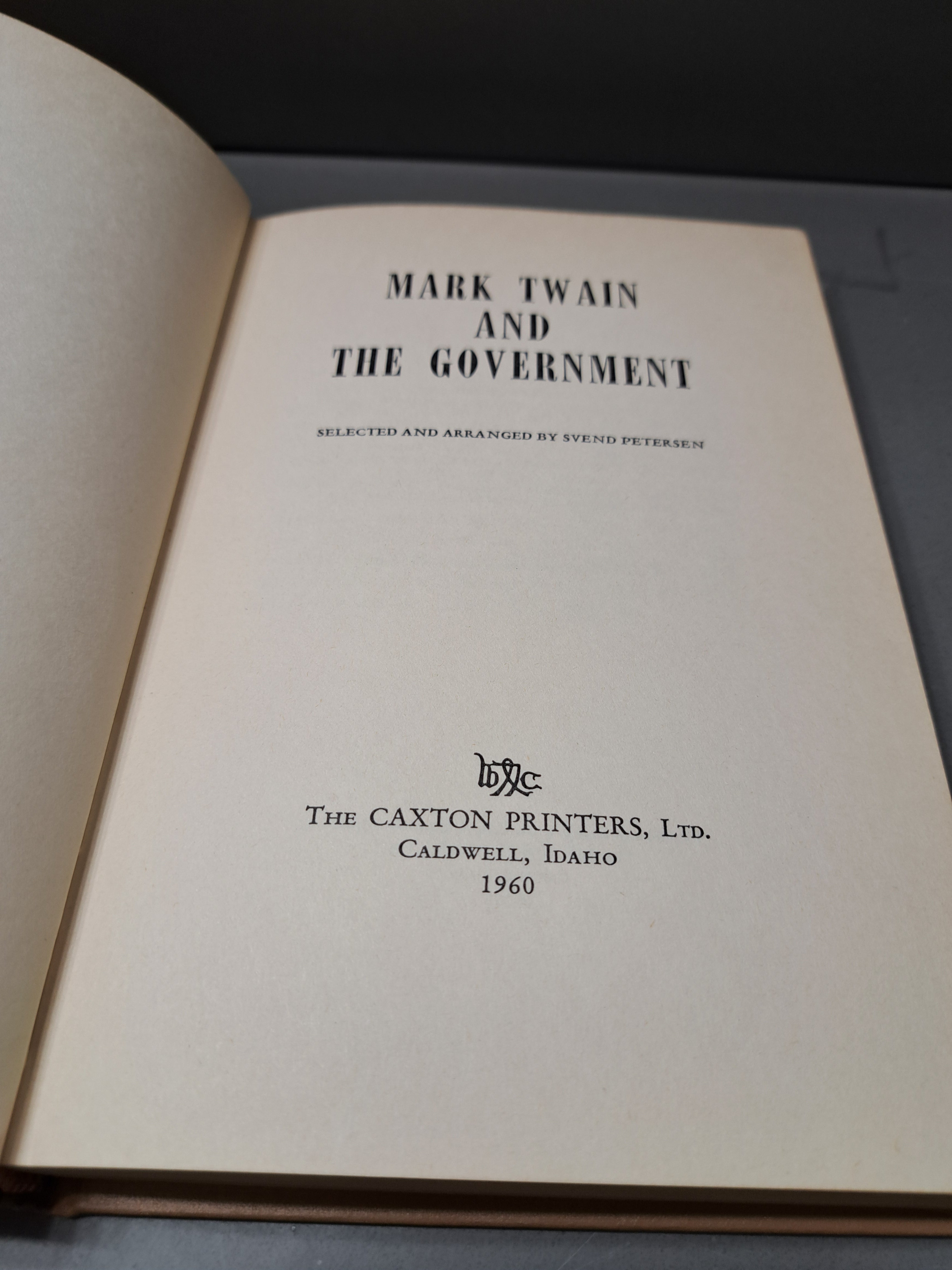 Vintage 1960 Mark Twain and The Government by Svend Petersen