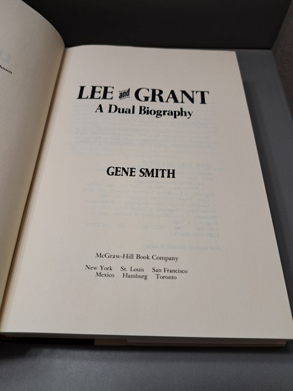 Vintage 1984 Lee and Grant, A Dual Biography by Gene Smith