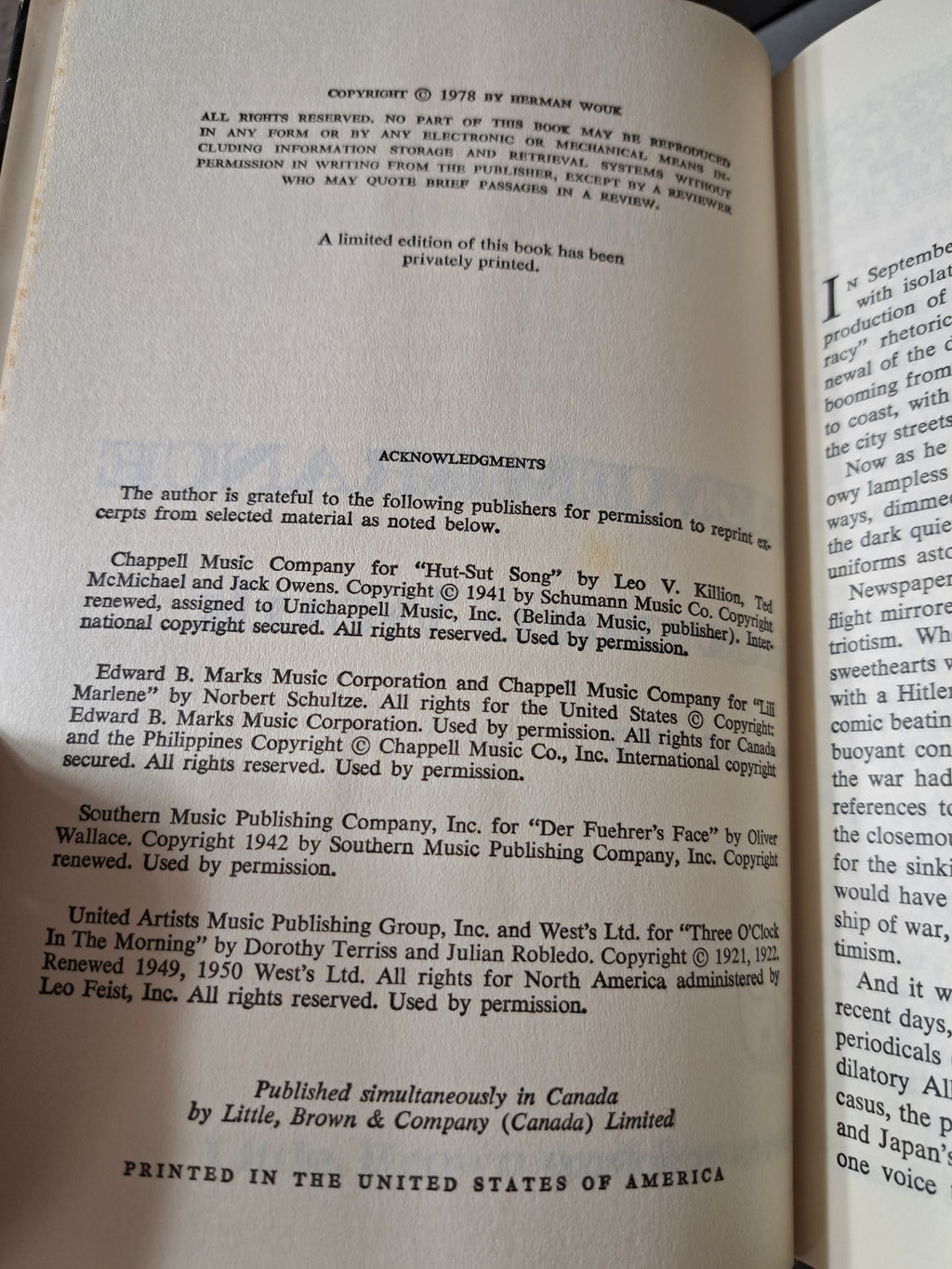 Vintage 1978 War and Remembrance by Herman Wouk