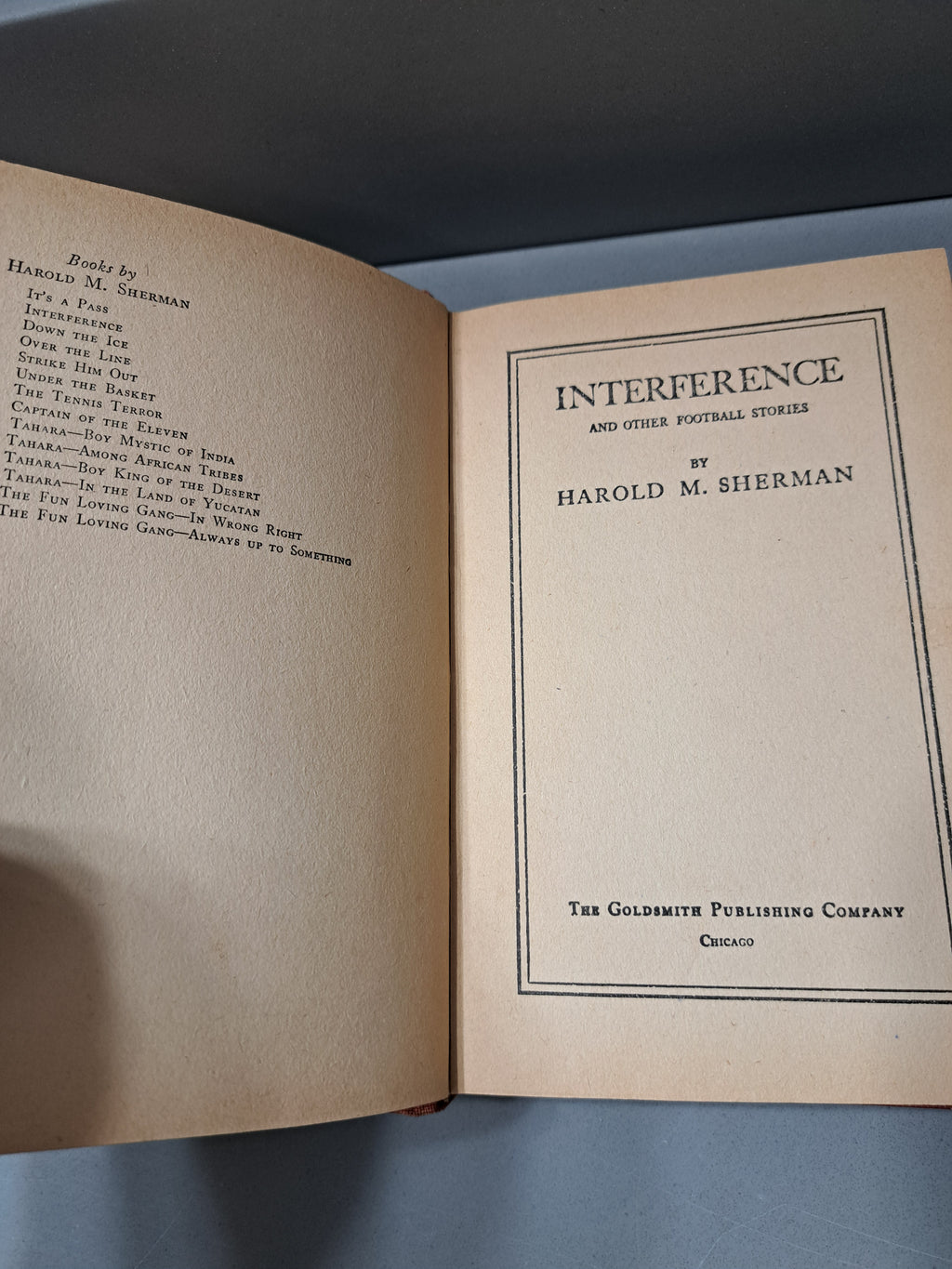 Vintage 1932 Interference by Harold M Sherman