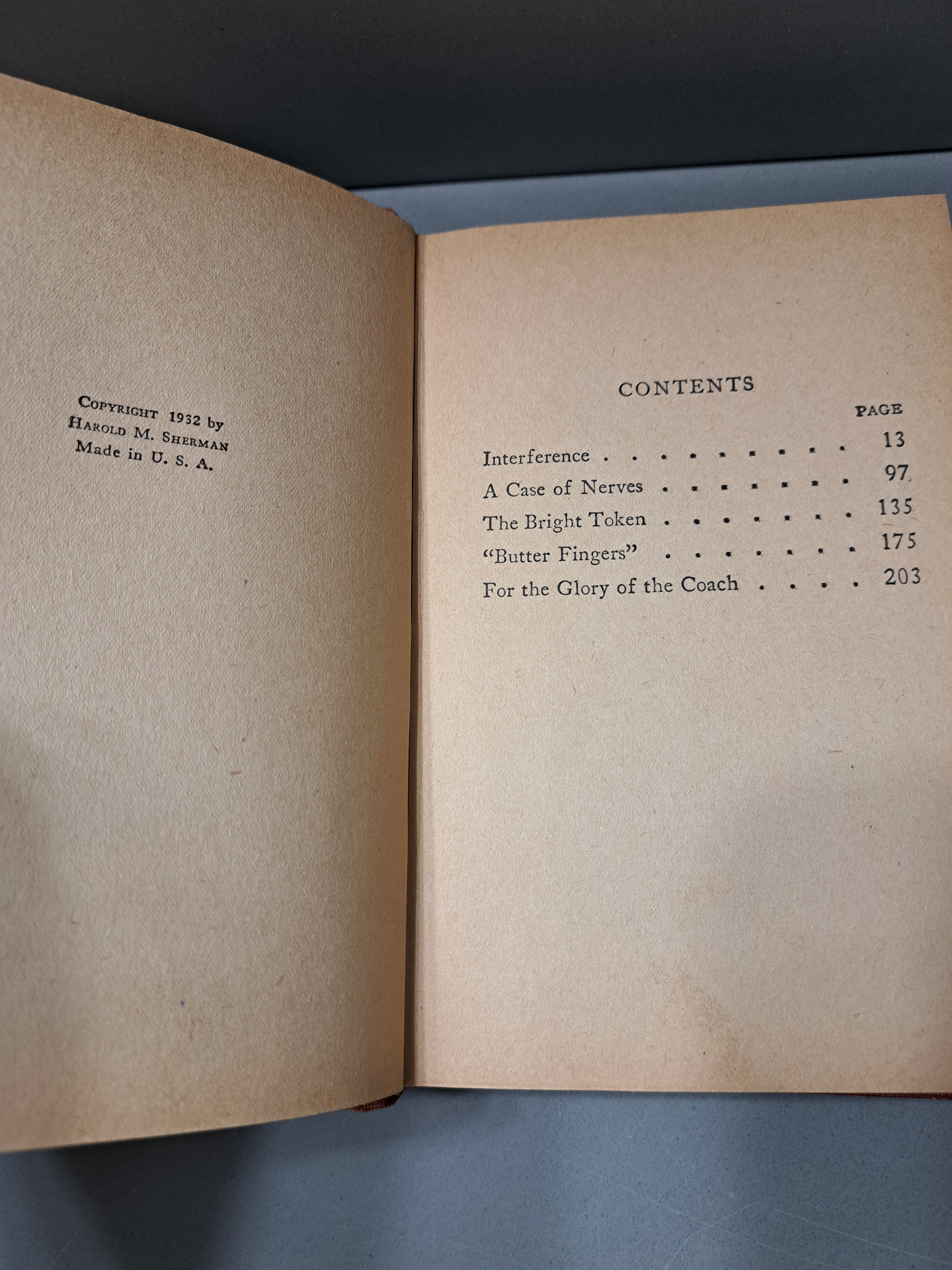 Vintage 1932 Interference by Harold M Sherman
