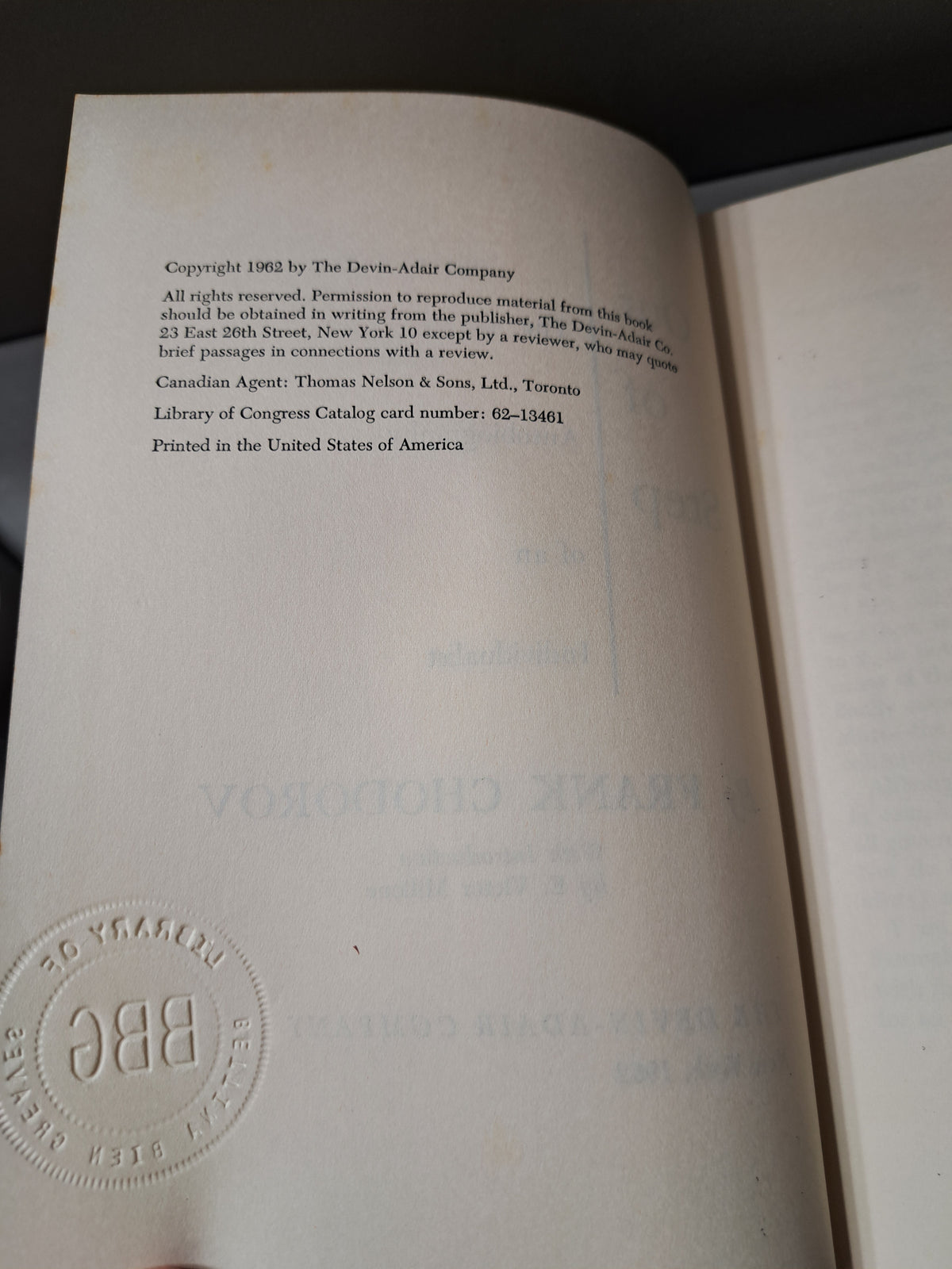 Vintage 1962 Out of Step: The Autobiography of an Individualist by Frank Chodorov