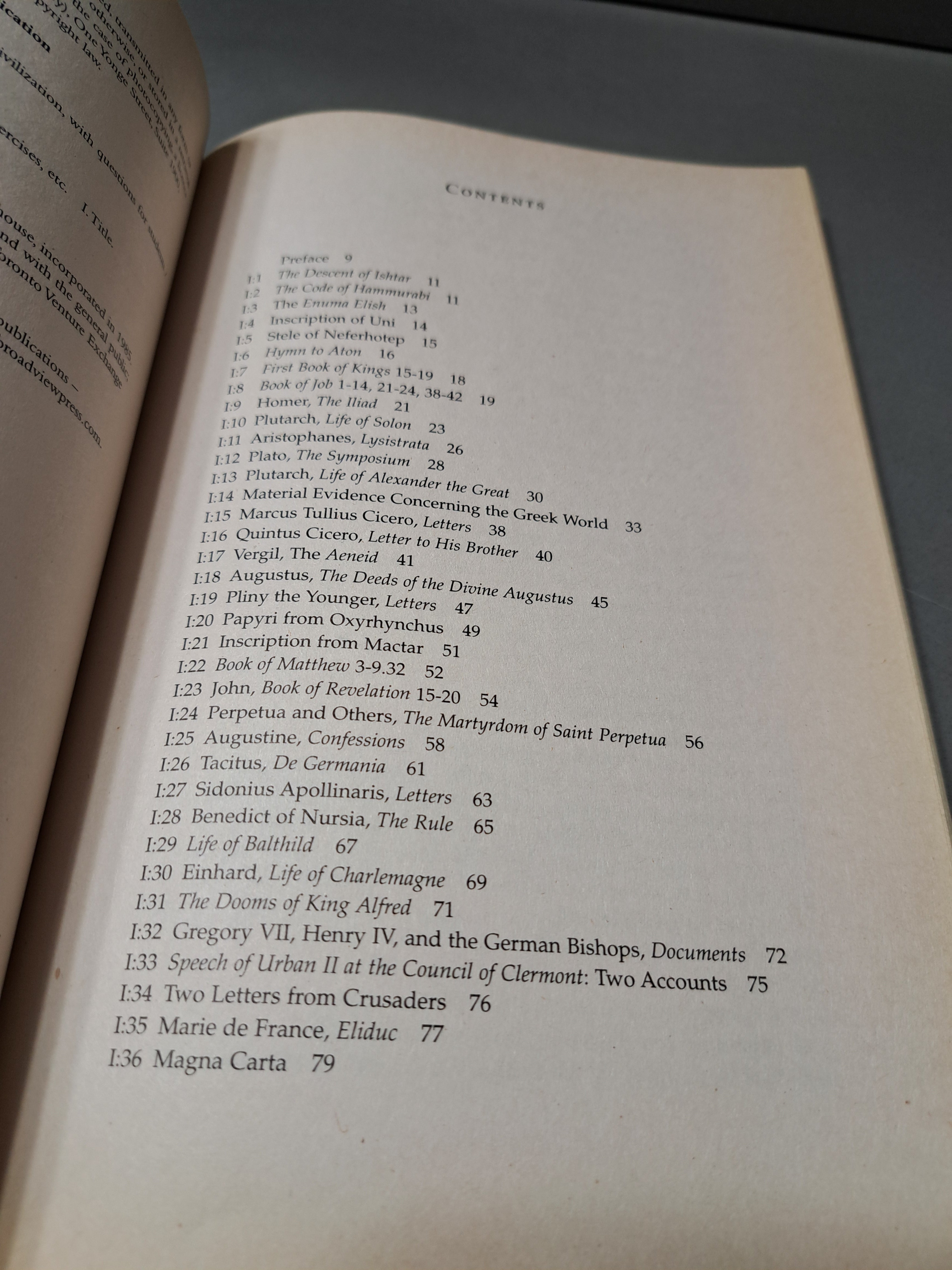 Commentaries on Sources for the History of Western Civilization with Questions for Students