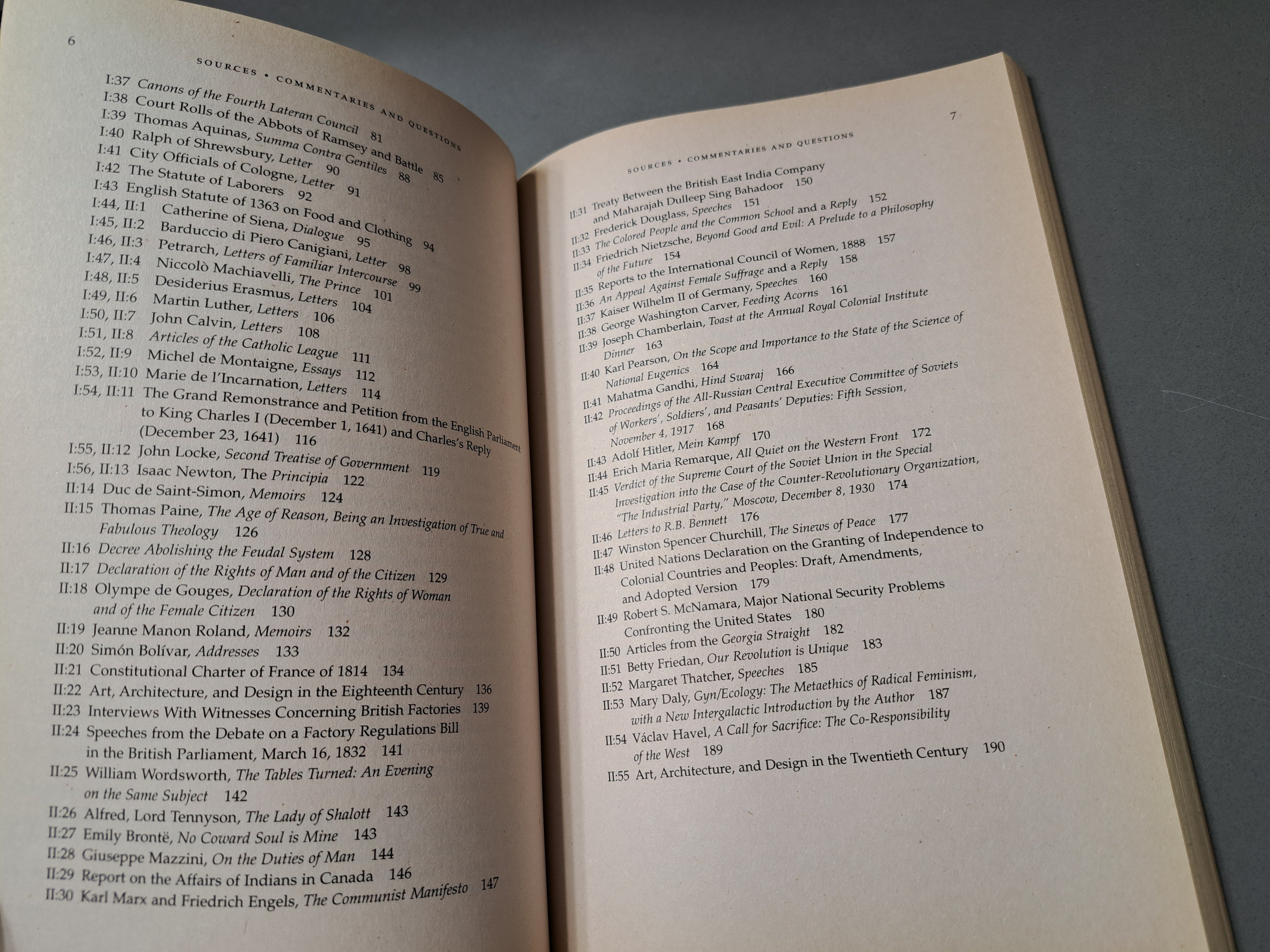 Commentaries on Sources for the History of Western Civilization with Questions for Students