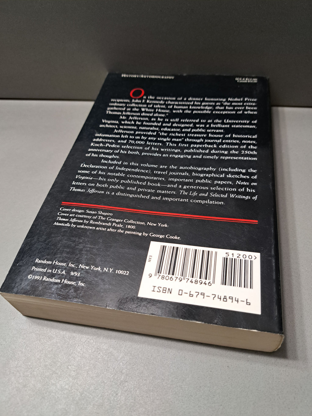1993 edition of The Life and Selected Writings of Thomas Jefferson