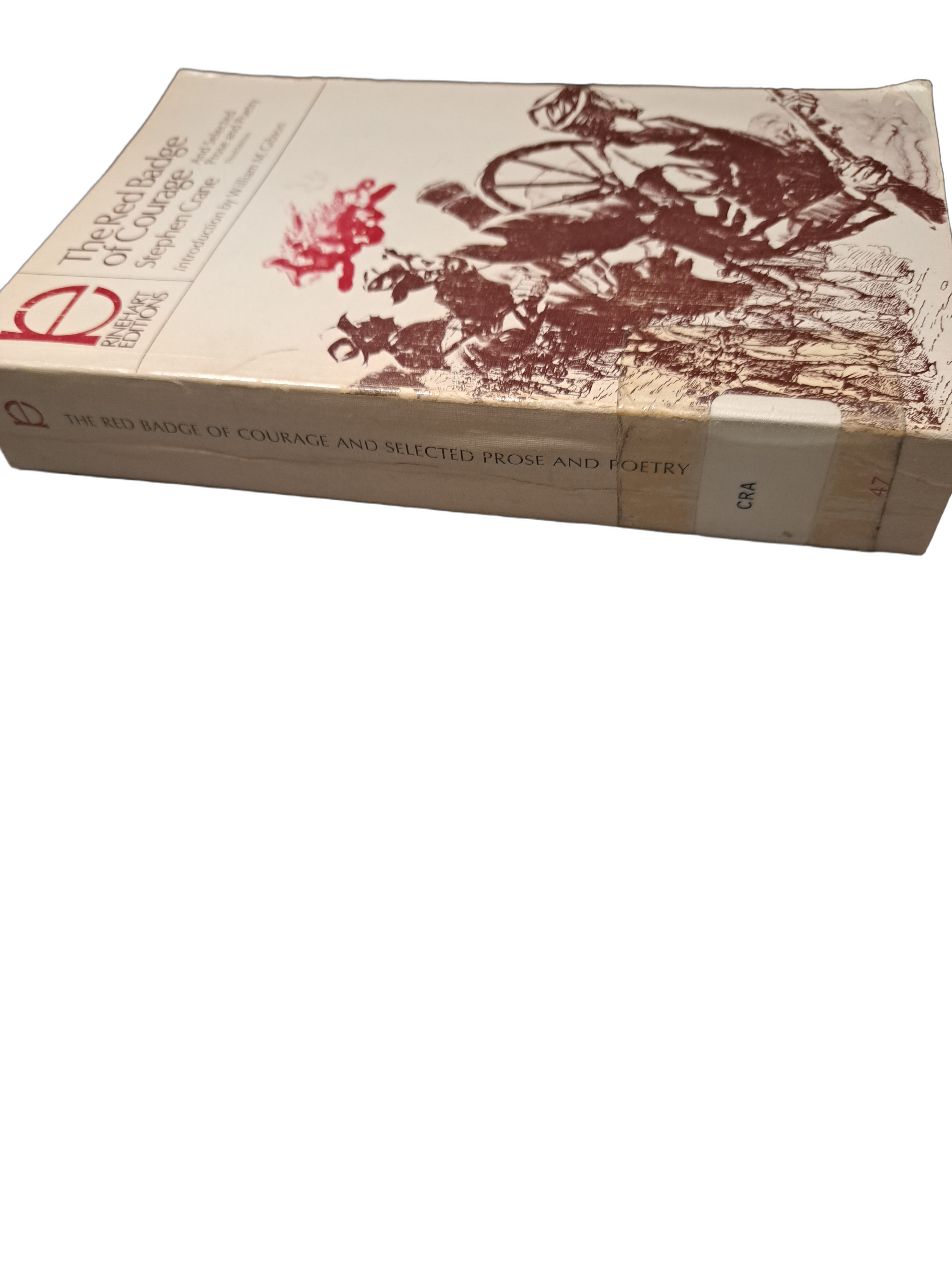 Vintage 1968 The Red Badge of Courage and Selected Prose and Poetry by Stephen Crane