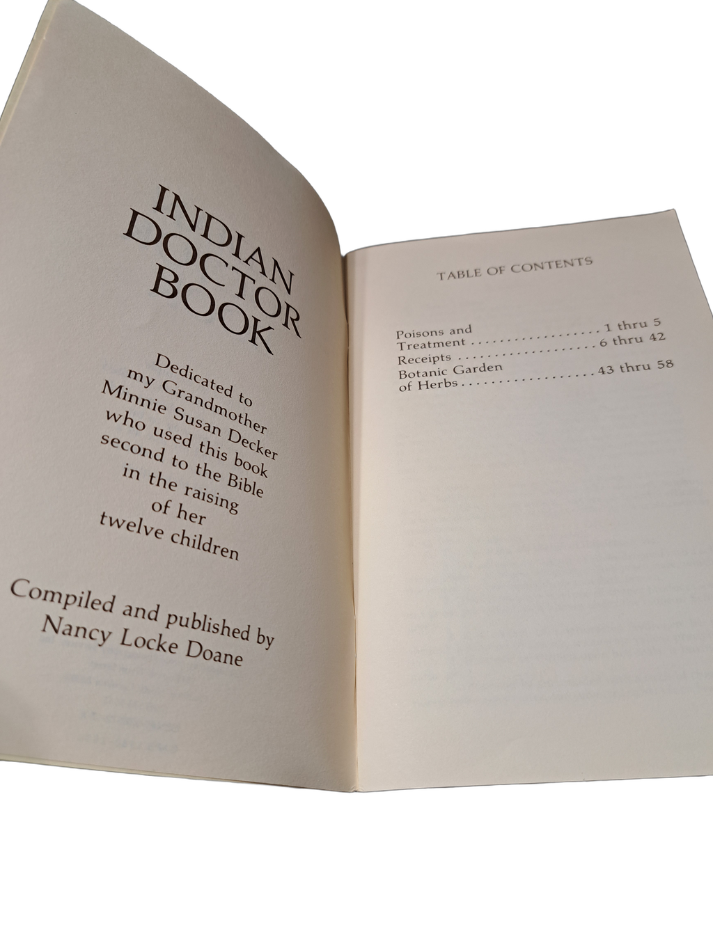 Vintage 1985 Indian Doctor Book by Nancy Locke Doane