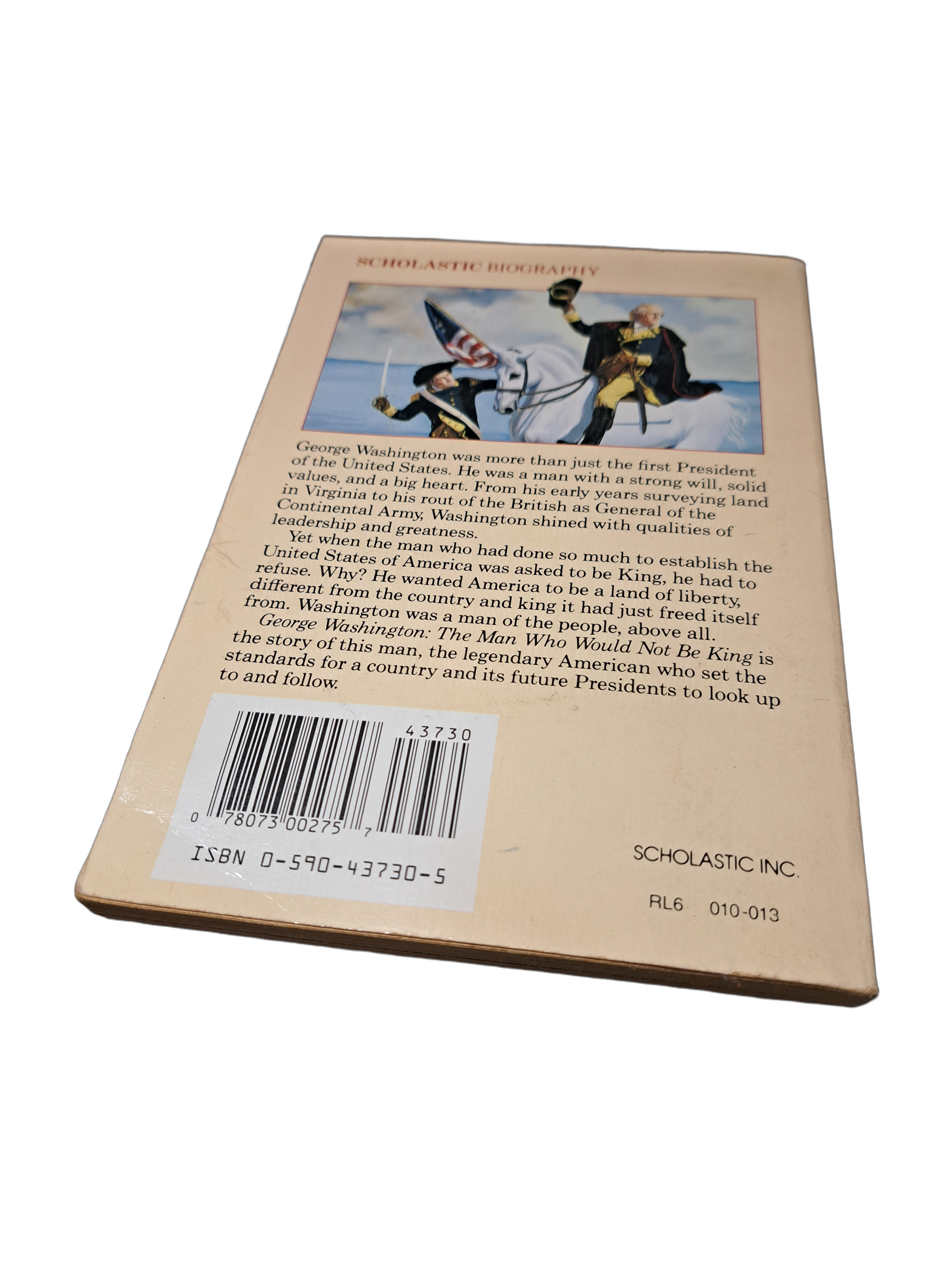 Vintage 1991 George Washington: The Man Who Would Not Be King by Stephen Krensky