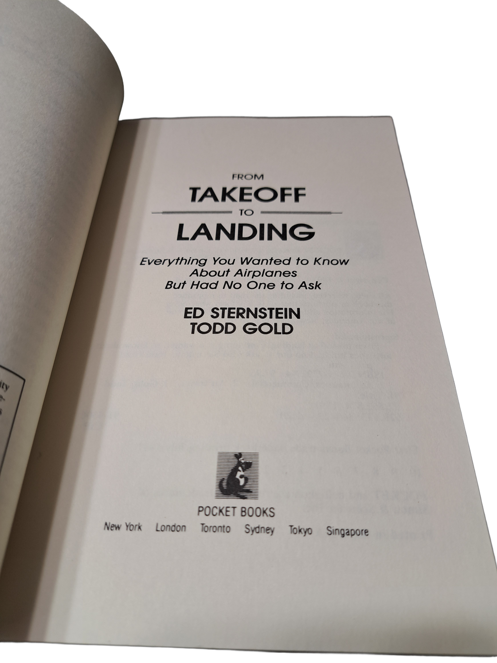 Vintage 1991 From Takeoff to Landing, Everything You Wanted to Know about Airplanes But Had No One to Ask by Ed Sternstein & Todd Gold