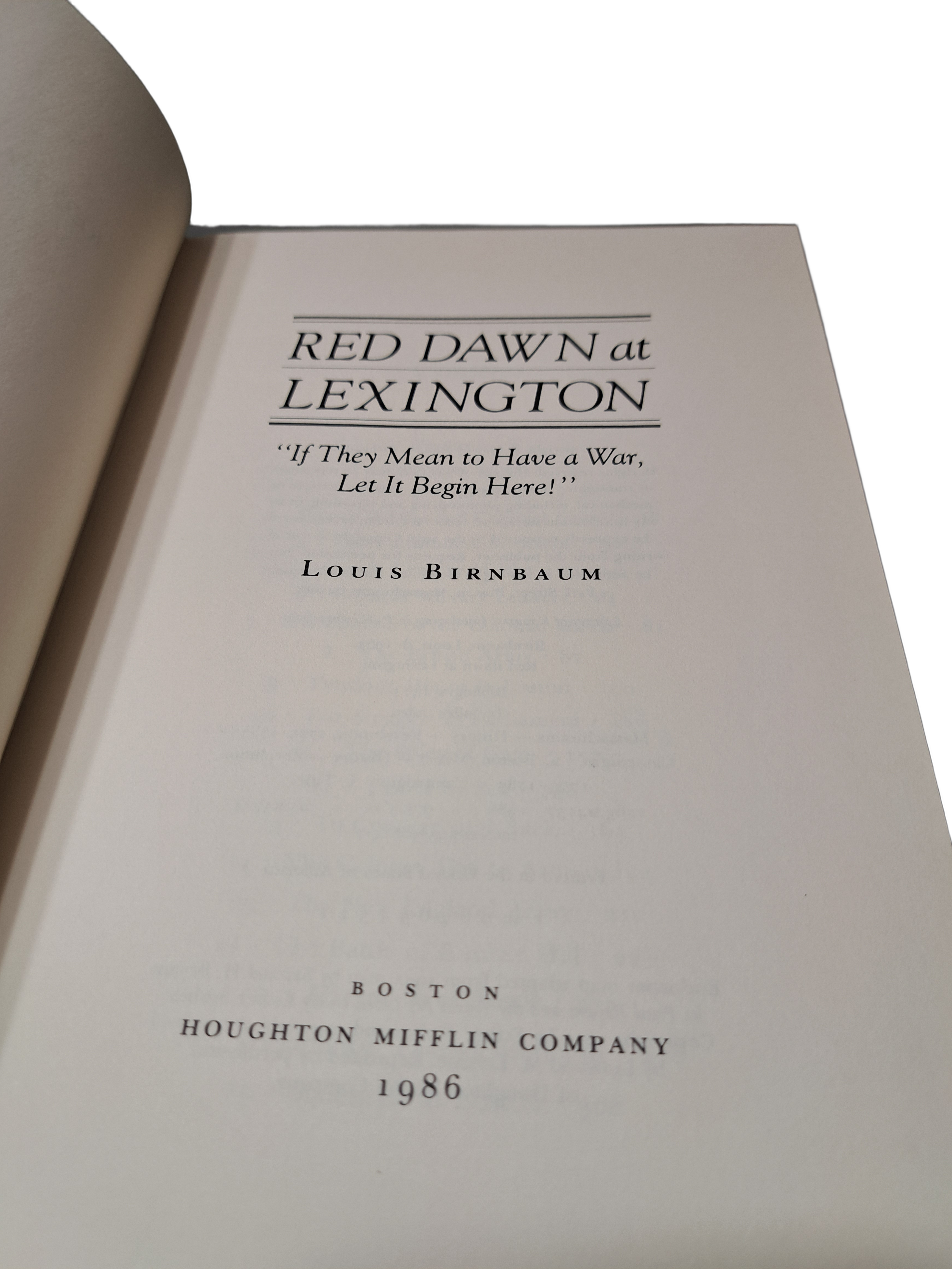 Vintage 1986 Red Dawn at Lexington by Louis Birnbaum