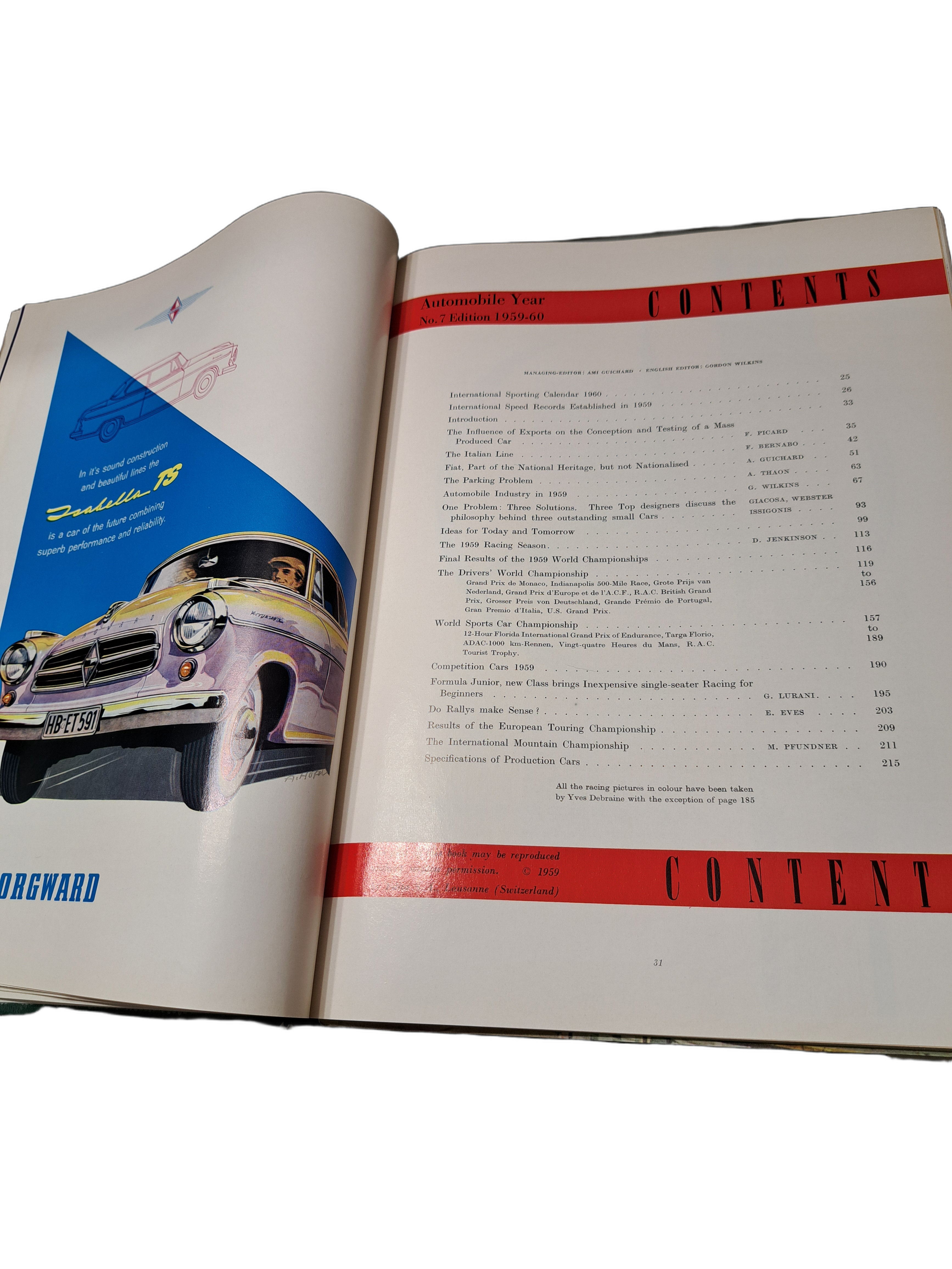 Vintage Automobile Year Number 7 1959-1960
