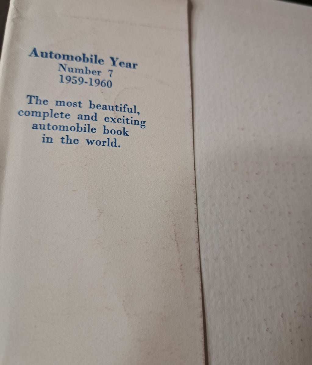 Vintage Automobile Year Number 7 1959-1960