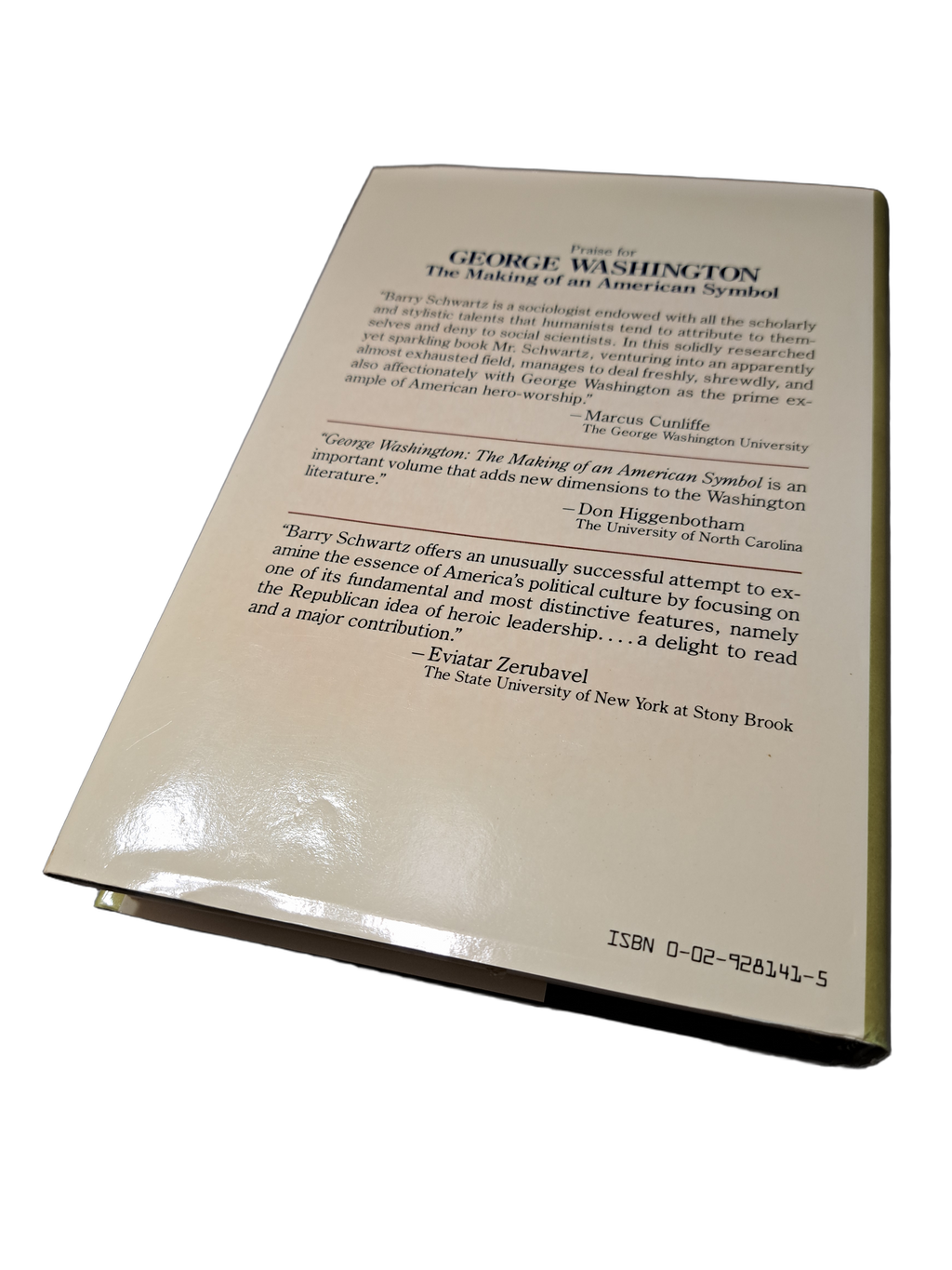 Vintage 1987 George Washington: The Making of an American Symbol by Barry Schwartz