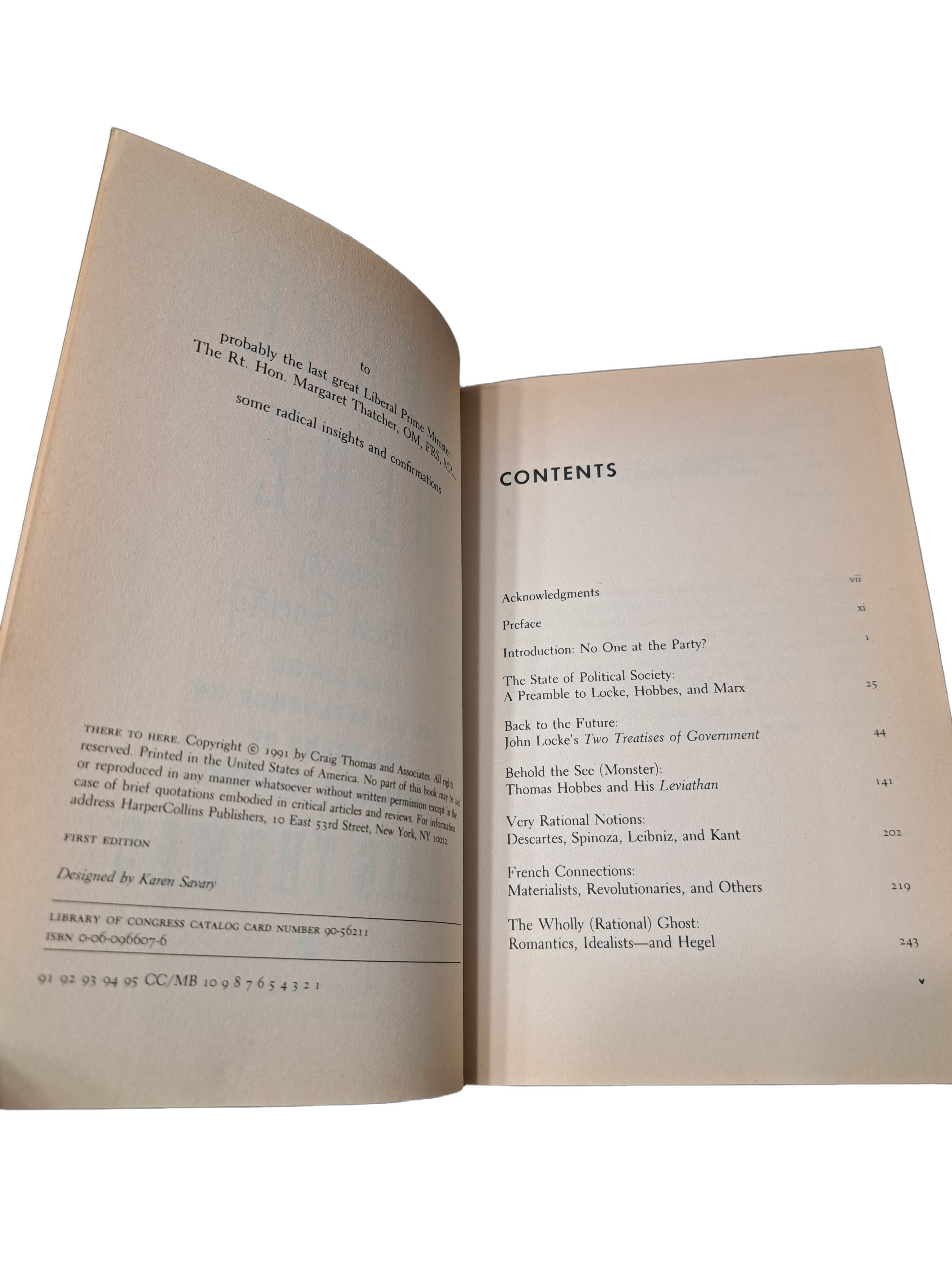 Vintage 1991 There to Here: Ideas of Political Society