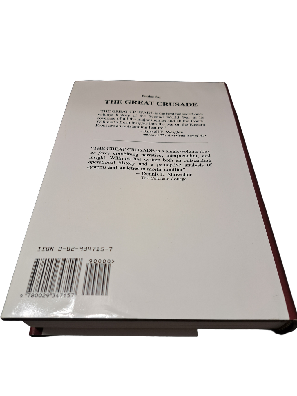 Vintage 1989 The Great Crusade: A New Complete History of the Second World War