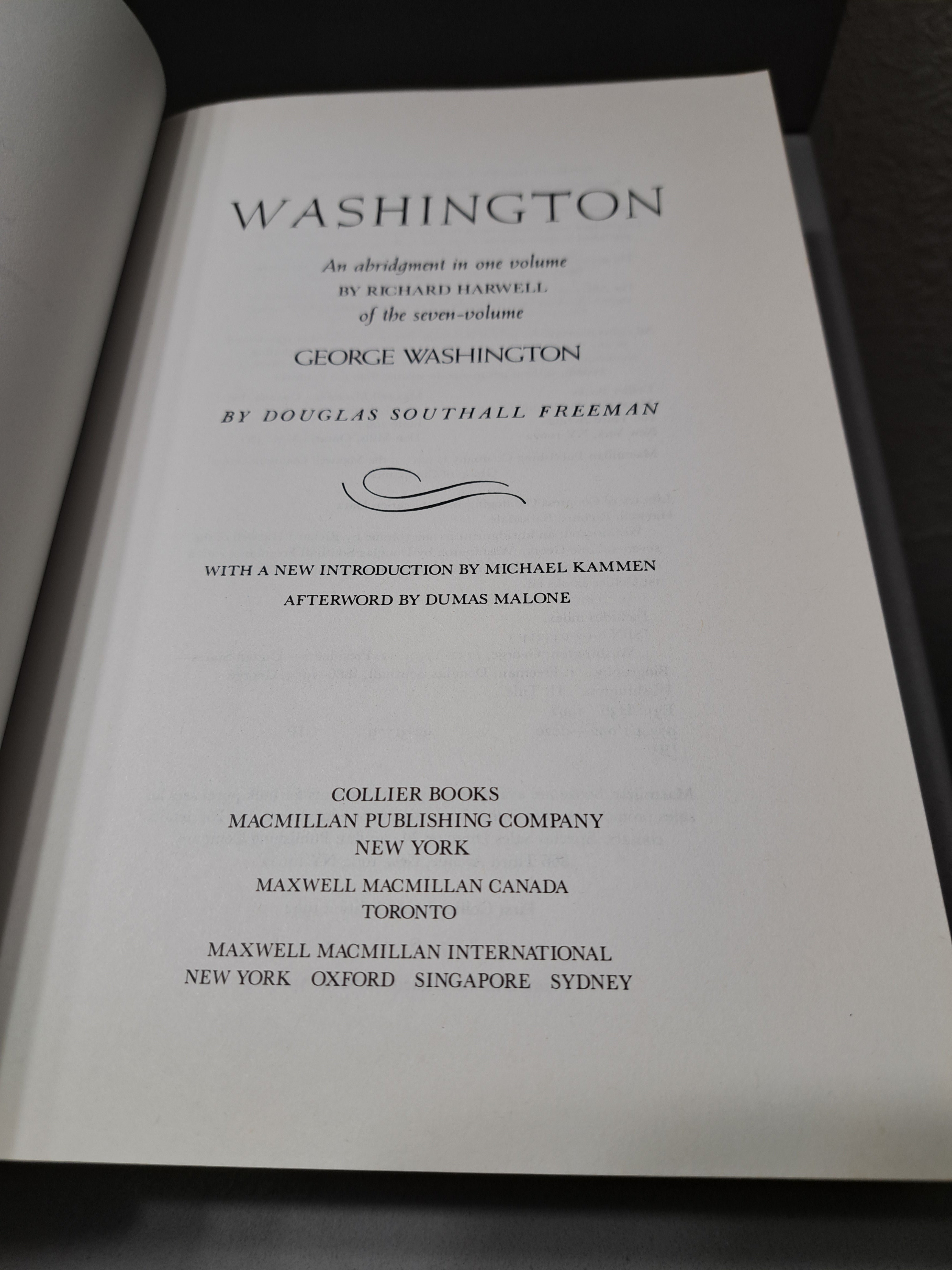1992 edition of Washington: An Abridgement in One Volume