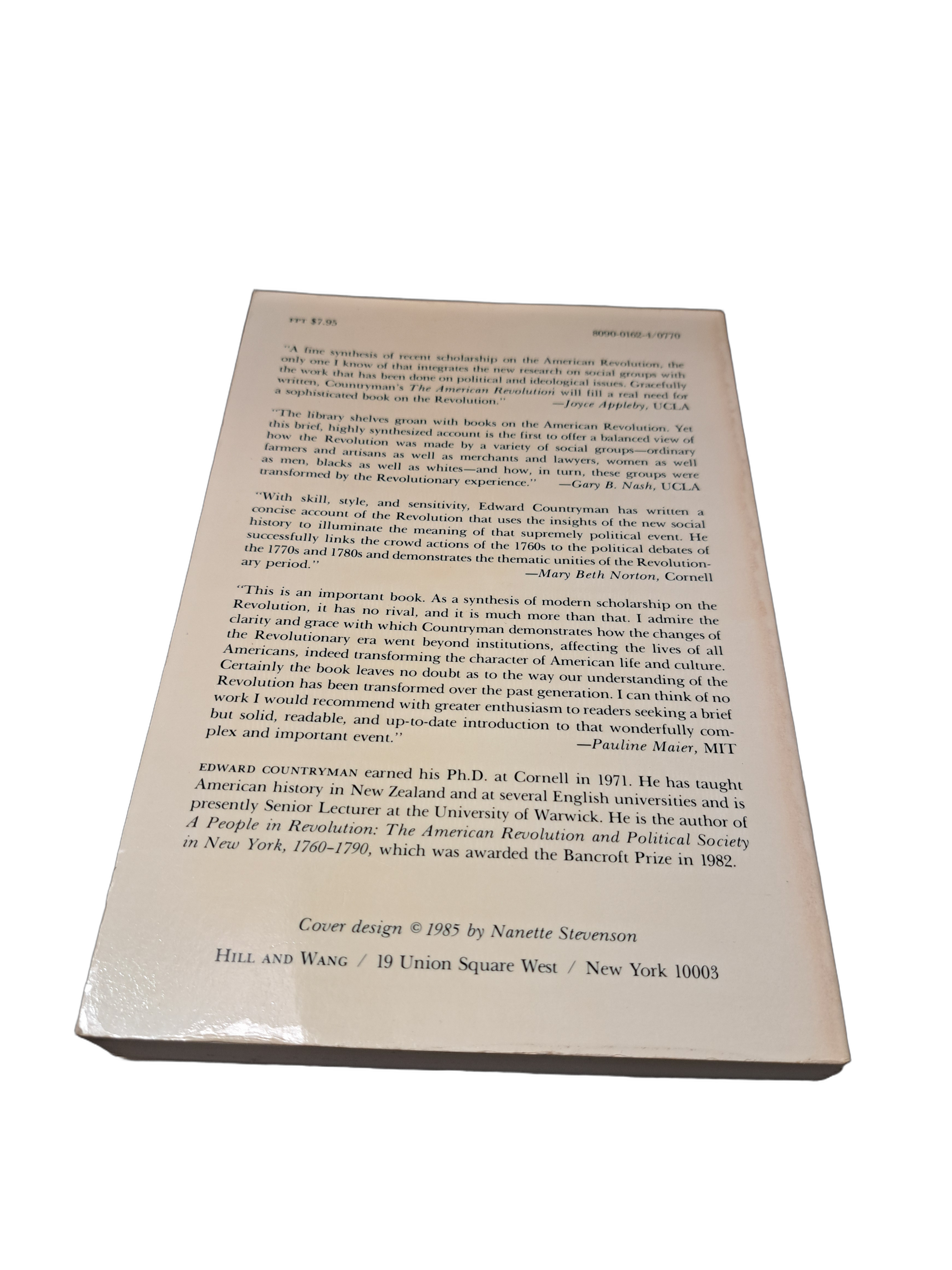 Vintage 1985 The American Revolution by Edward Countryman