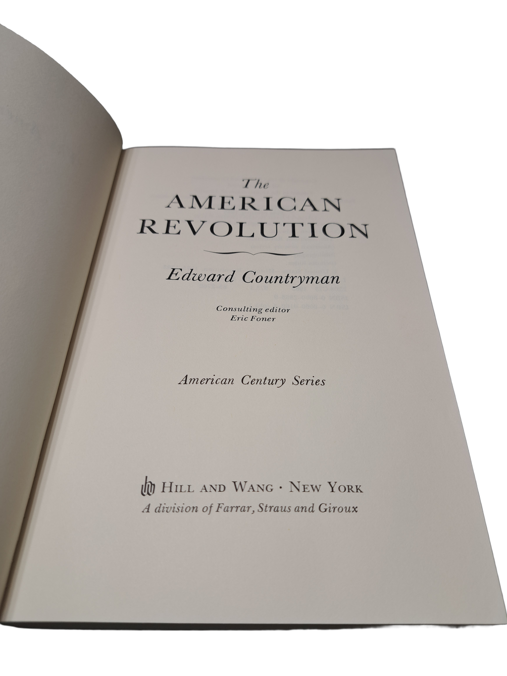 Vintage 1985 The American Revolution by Edward Countryman