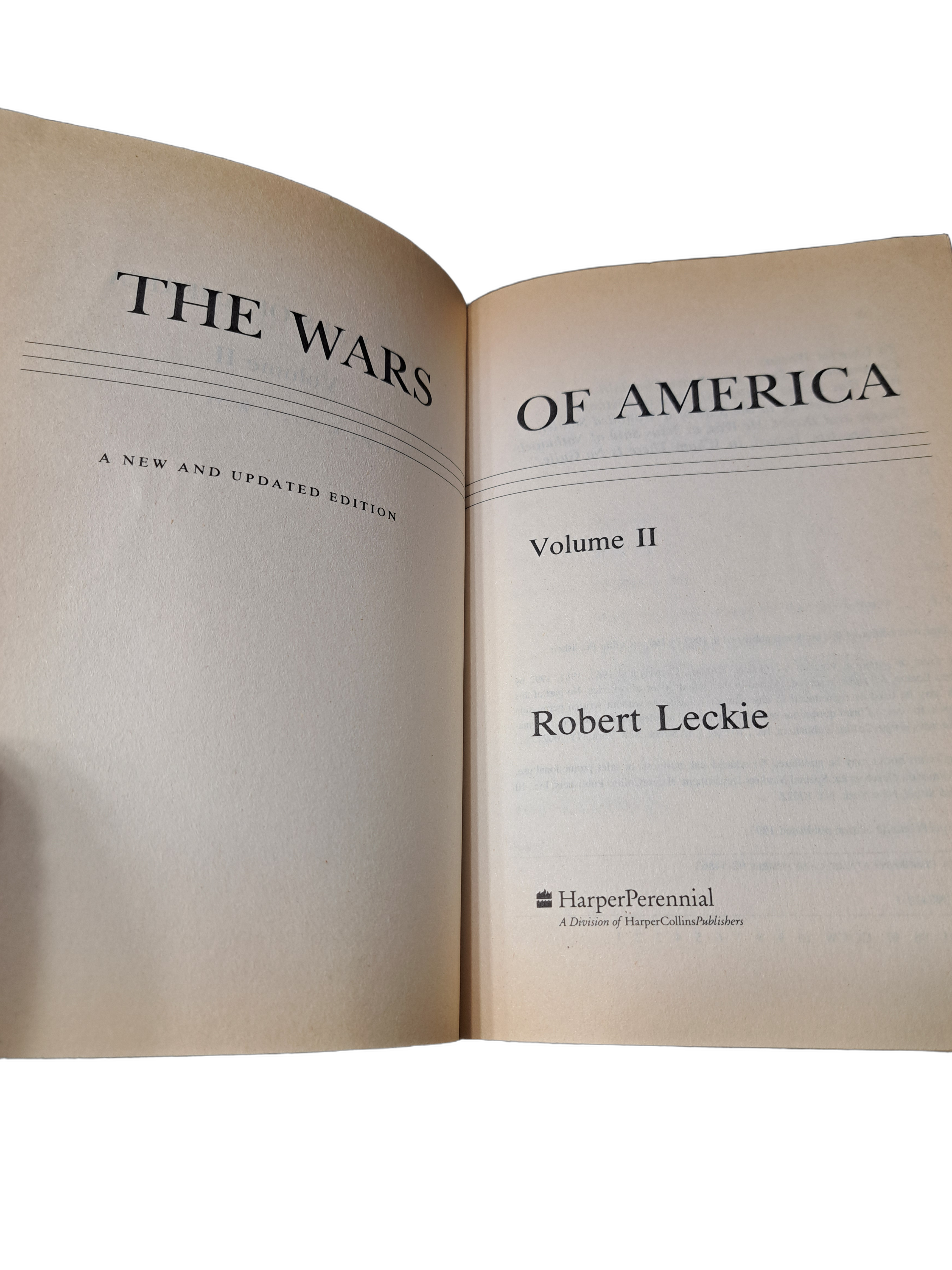 Vintage 1993 The Wars of America Volume 2 by Robert Leckie